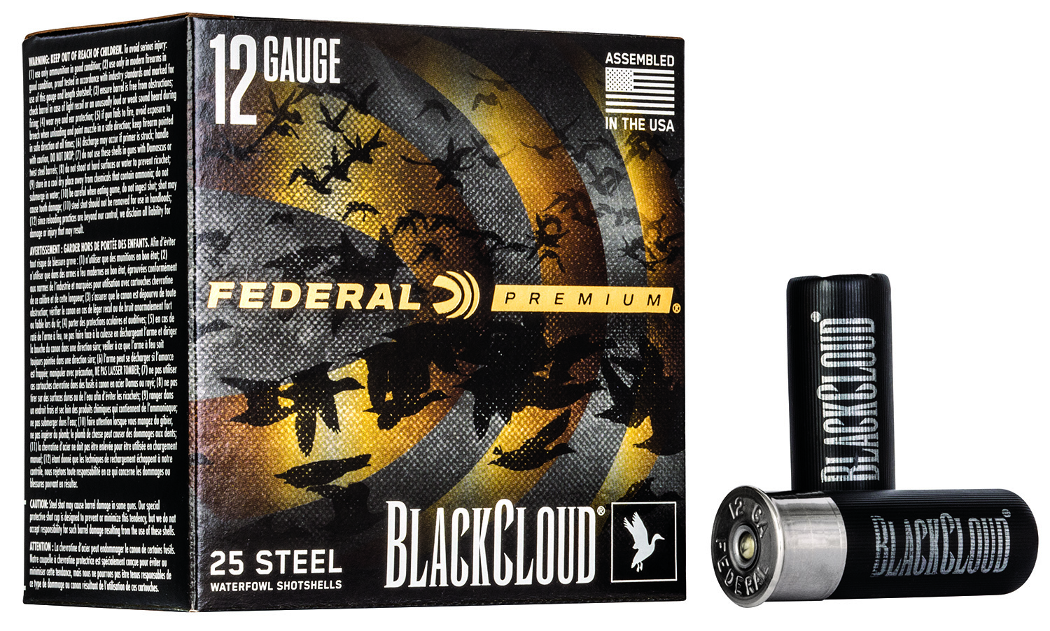 Federal PWBX1472 Black Cloud FS 12Gauge 2.75" 1 1/8oz 2Shot 25 Per Box/10 Case