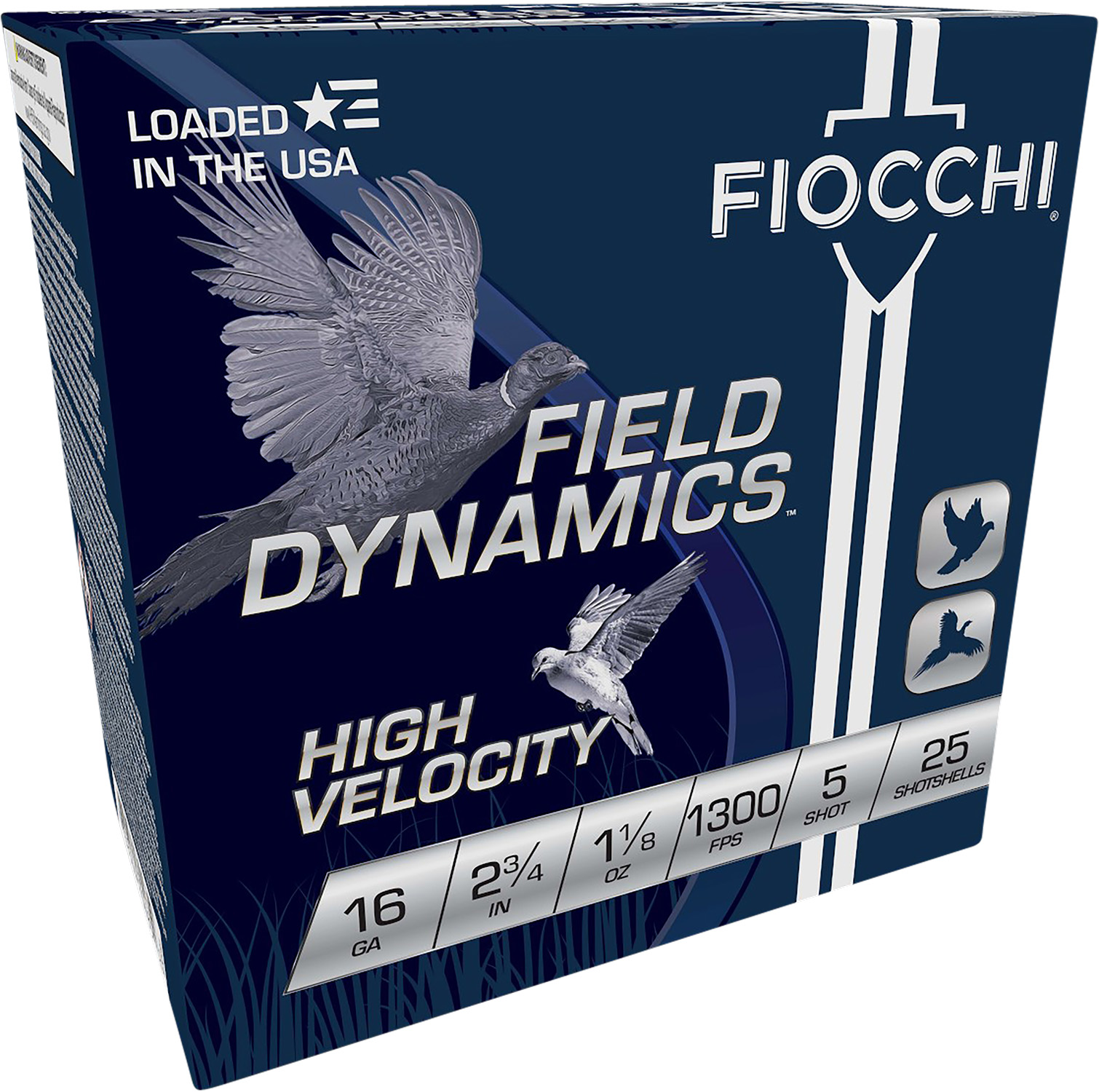 Fiocchi 16HV5 Field Dynamics High Velocity 16Gauge 2.75 1 1/8oz 5Shot 25 Per Box/10 Case