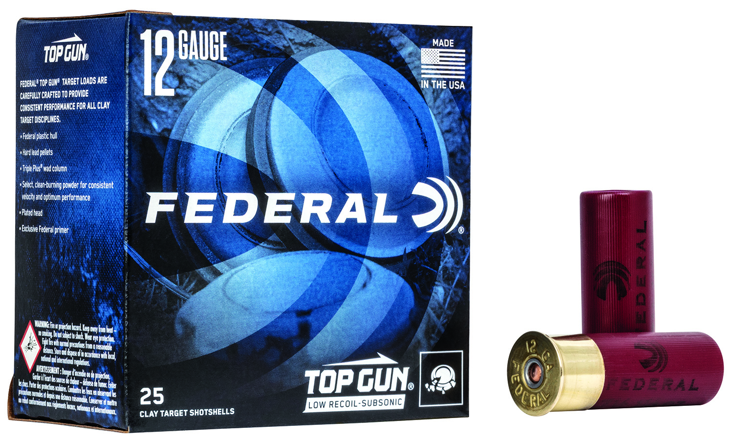 Federal Top Gun Subsonic Shotshells 12 Gauge 2-3/4" 1-1/8 oz #7.5 (25 rds)