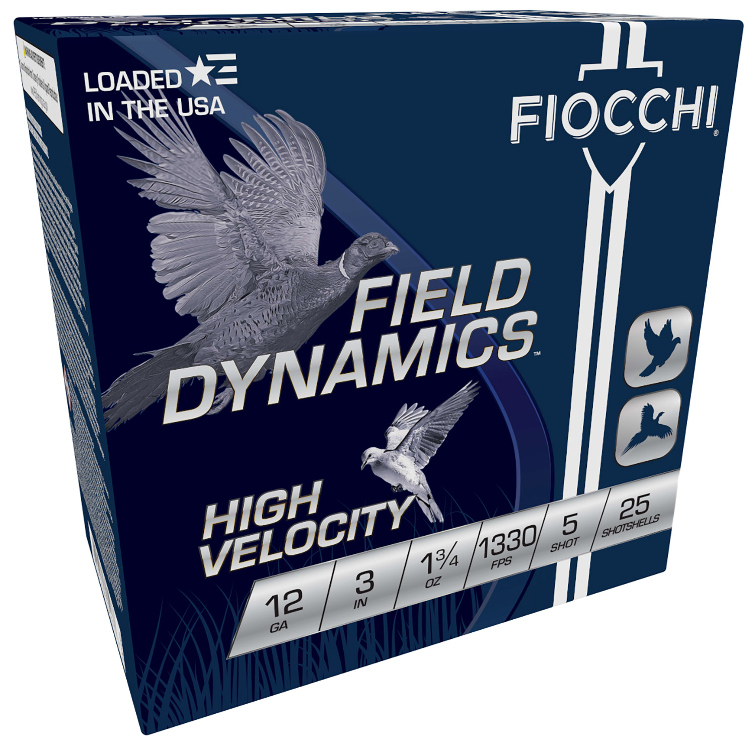Fiocchi 123HV5 Field Dynamics High Velocity 12Gauge 3 1 3/4oz 5Shot 25 Per Box/10 Case