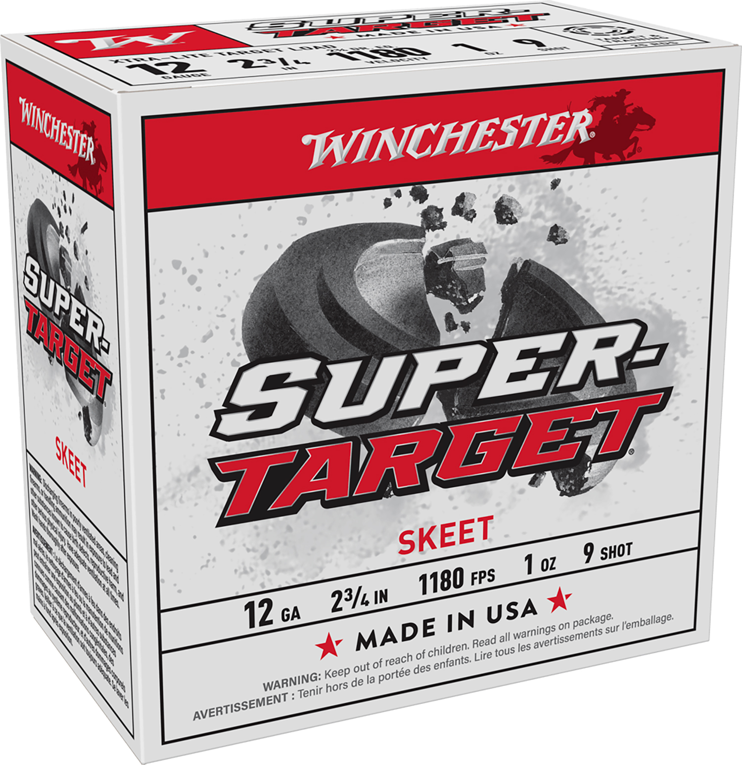 Winchester Ammo TRGTL129 Super-Target Xtra-Lite 12Gauge 2.75 1oz 9Shot 25 Per Box/10 Case