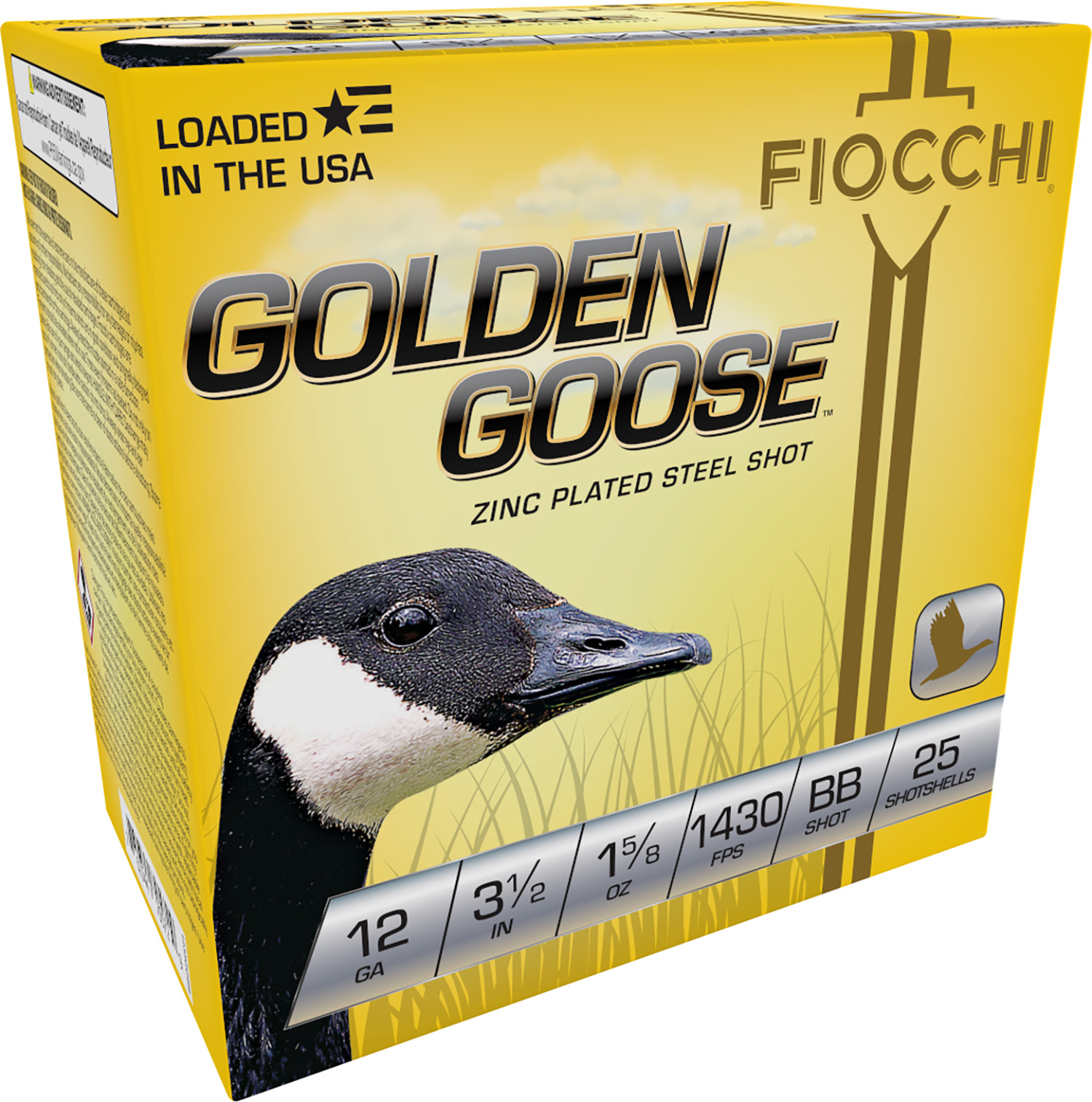 Fiocchi 1235GGBB Golden Goose 12Ga 3.5" 1 5/8oz BB Shot 25/Box