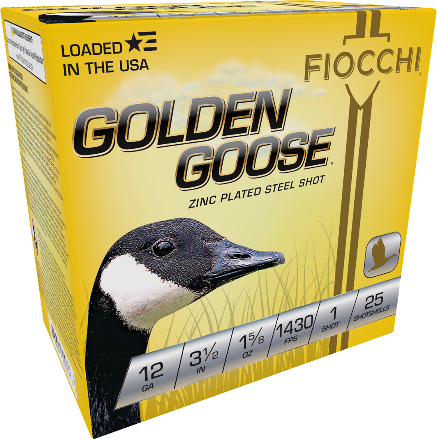 Fiocchi 1235GG1 Golden Goose 12Ga 3.5" 1 5/8oz 1Shot 25/Box