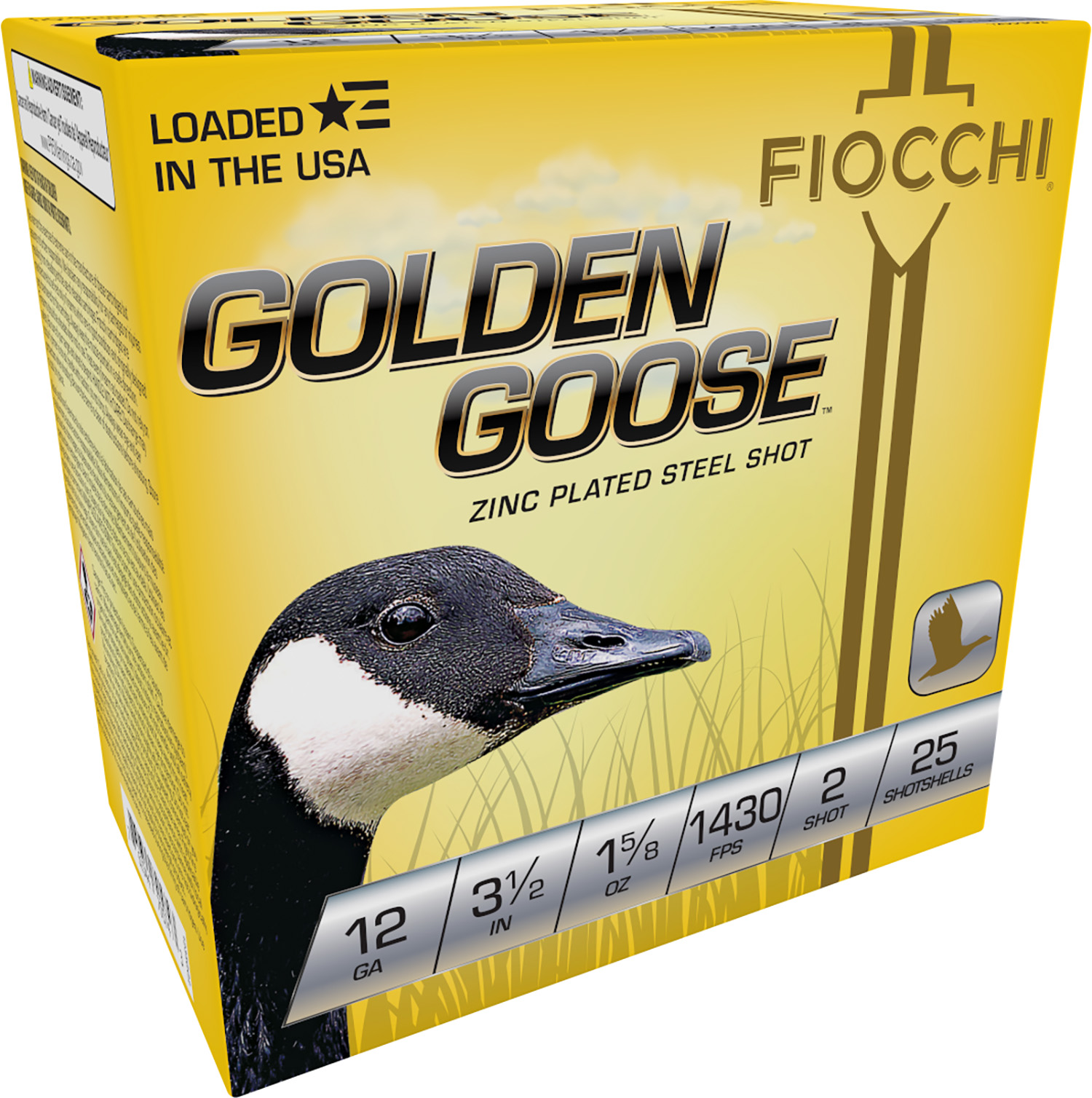 Fiocchi 1235GG2 Golden Goose 12Ga 3.5" 1 5/8oz 2Shot 25/Box