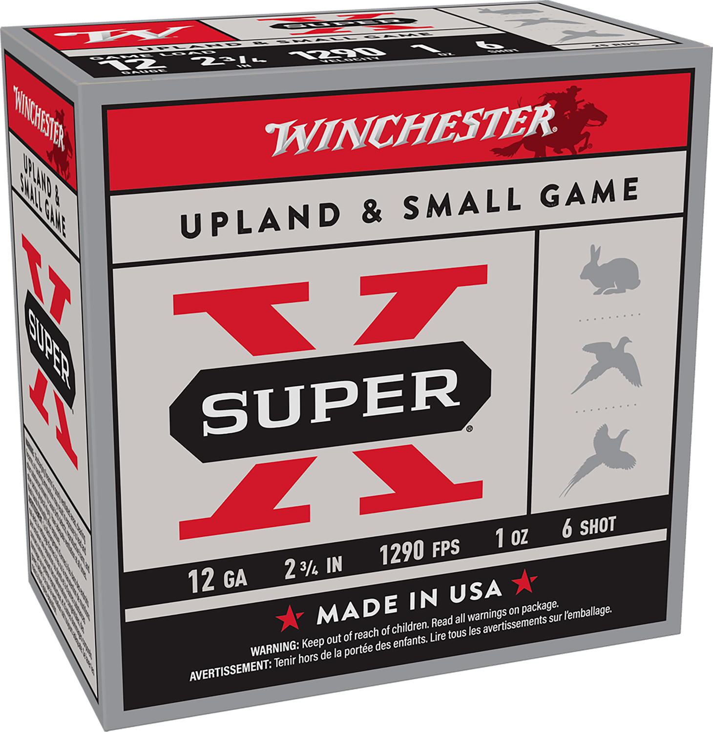Winchester Ammo XU126 Super X Game Load 12Gauge 2.75" 1oz 6Shot 25 Per Box/10 Case