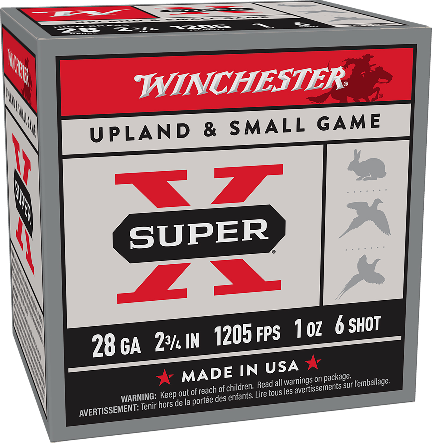 Winchester Ammo X28H6 Super X Heavy Game Load High Brass 28Gauge 2.75" 1oz 6Shot 25 Per Box/10 Case