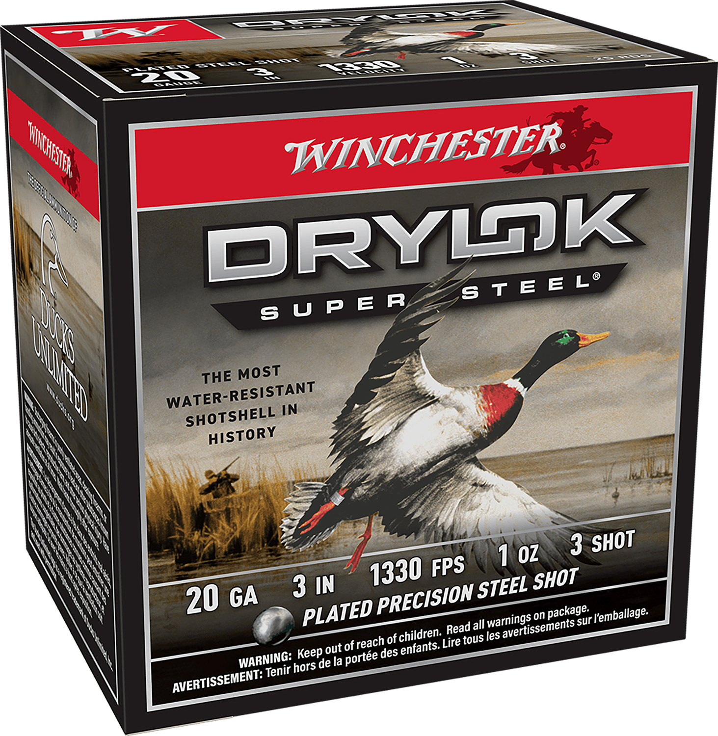 Winchester Drylok Magnum Plated Load 20 Gauge Steel Shot 1 Ounce 25 Rounds