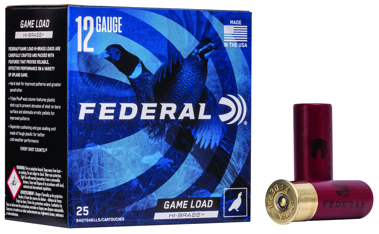 Federal H1266 Game-Shok High Brass 12Gauge 2.75 1 1/4oz 6Shot 25 Per Box/10 Case