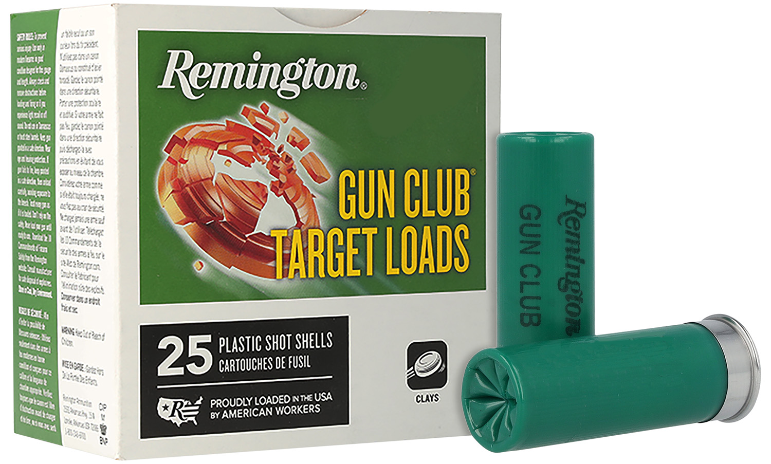 Remington Ammunition 20230 Gun Club  12Gauge 2.75 1 1/8oz 8Shot 25 Per Box/10 Case