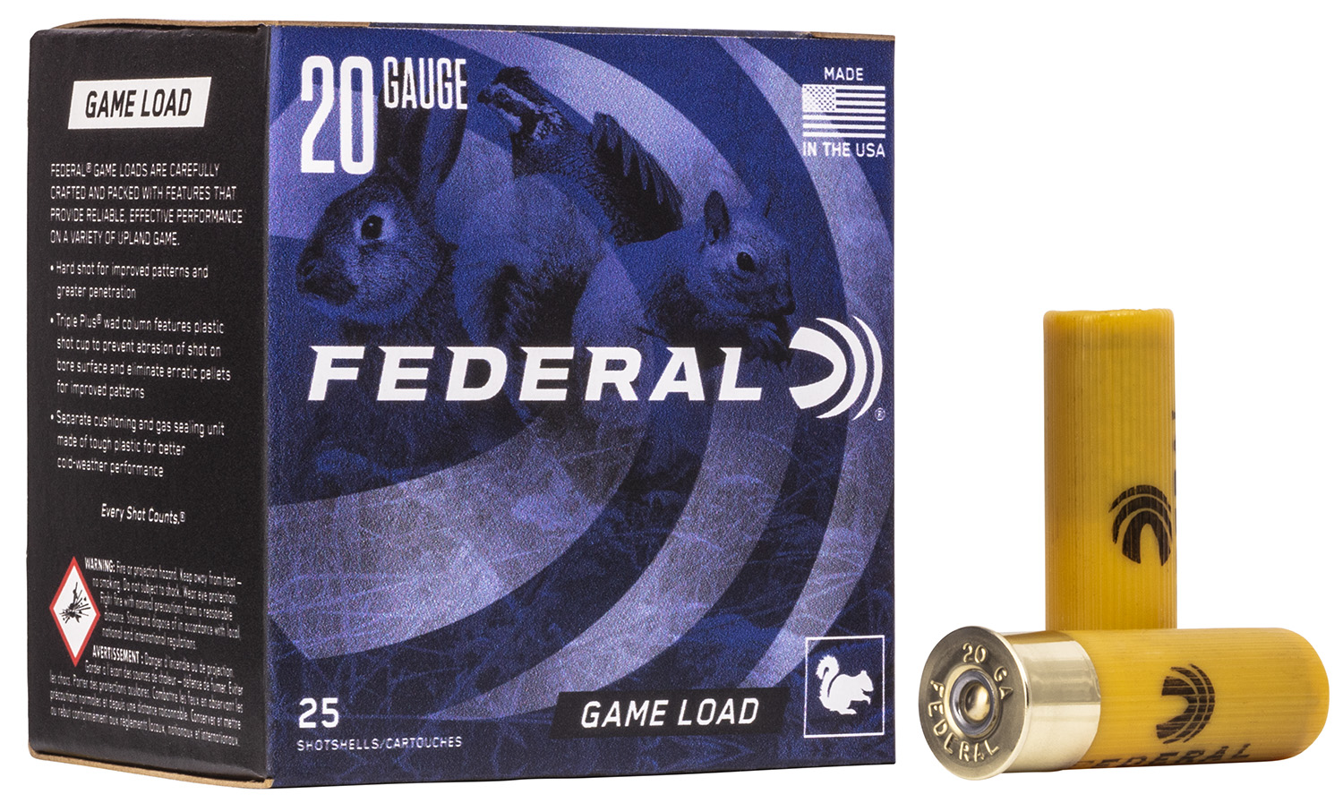 Federal Game-Shok Upland Game Load 20 Gauge 2-3/4 in #8 Shot 7/8 oz