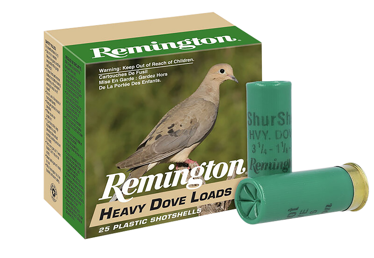 Remington Ammunition 28757 Heavy Dove Loads Upland 12 Gauge 2.75" 1 1/8 oz 8 Shot 25 Per Box/ 10 Cs