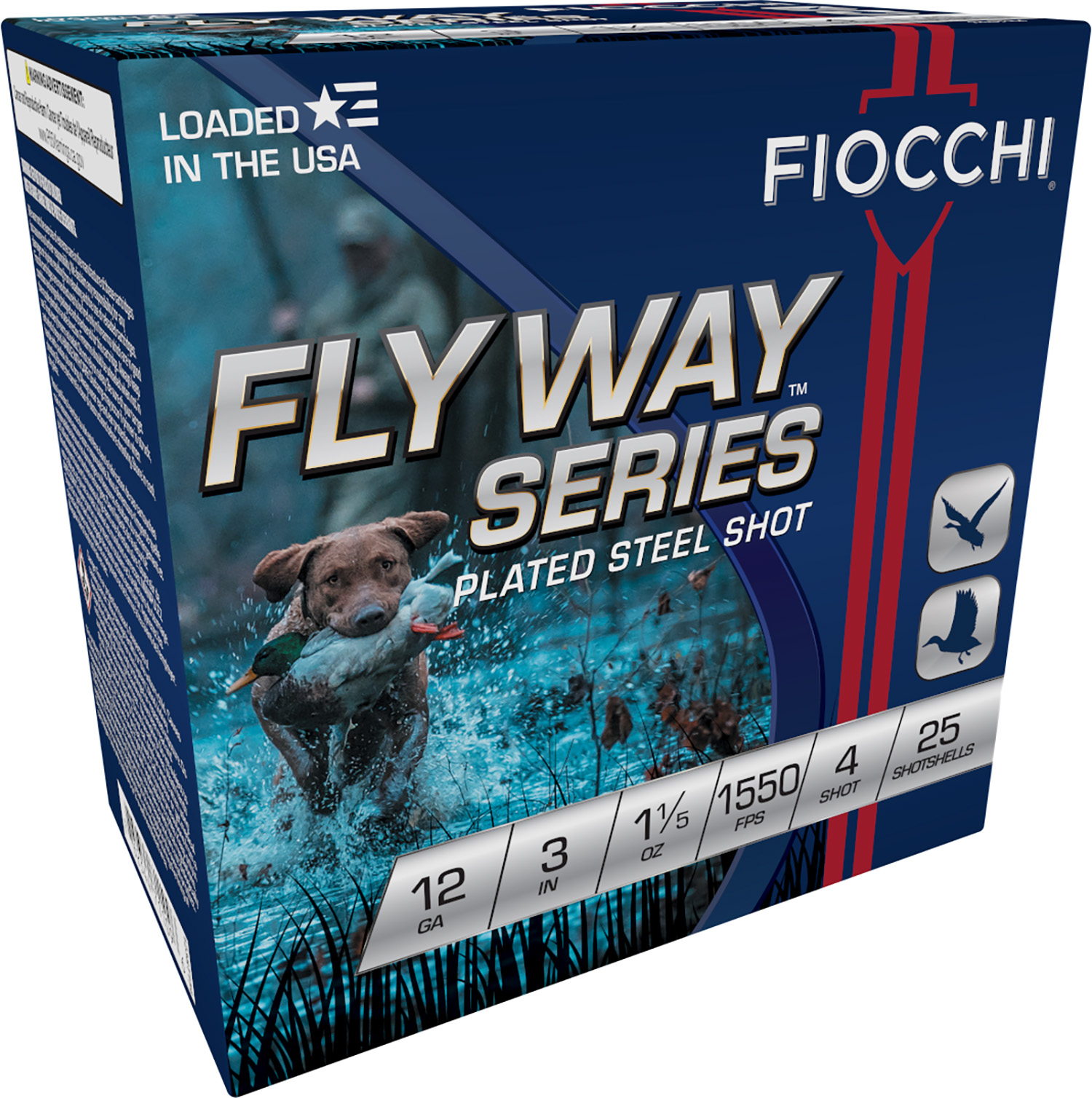 Fiocchi 123ST154 Flyway  12Gauge 3 1 1/5oz 4Shot 25 Per Box/10 Case