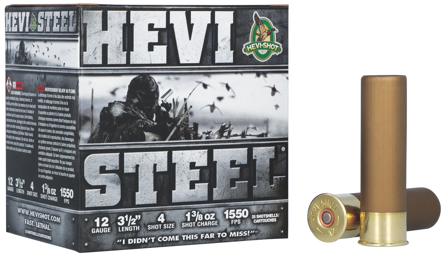 HEVI-SHOT HEVI STEEL 12 Gauge 3.5" #4 Steel Shotshells