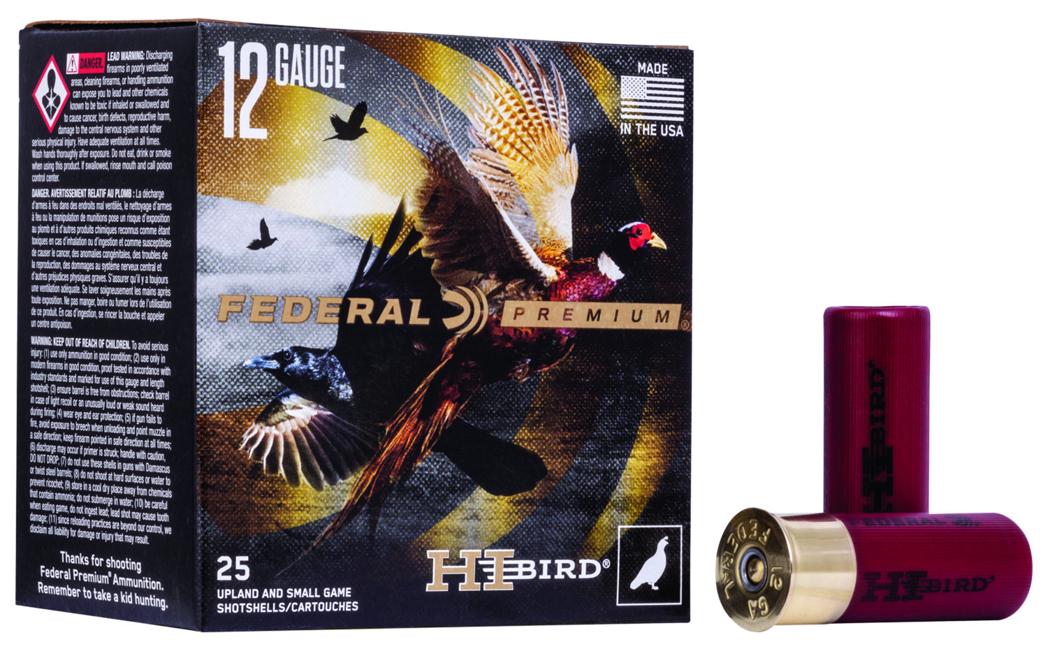 Federal HVF12 8 12 Gauge 2.75 in 1.125 oz #8 Shot 25 Rounds - Federal Premium Ammunition - LEAD