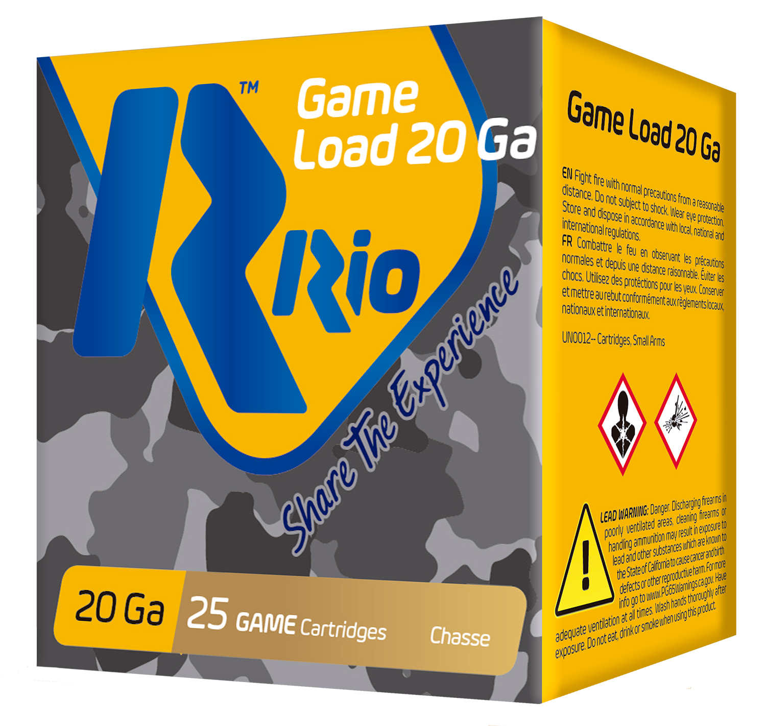 Rio Ammunition RC2075 Game Load  20Gauge 2.75 1oz 7.5Shot 25 Per Box/10 Case