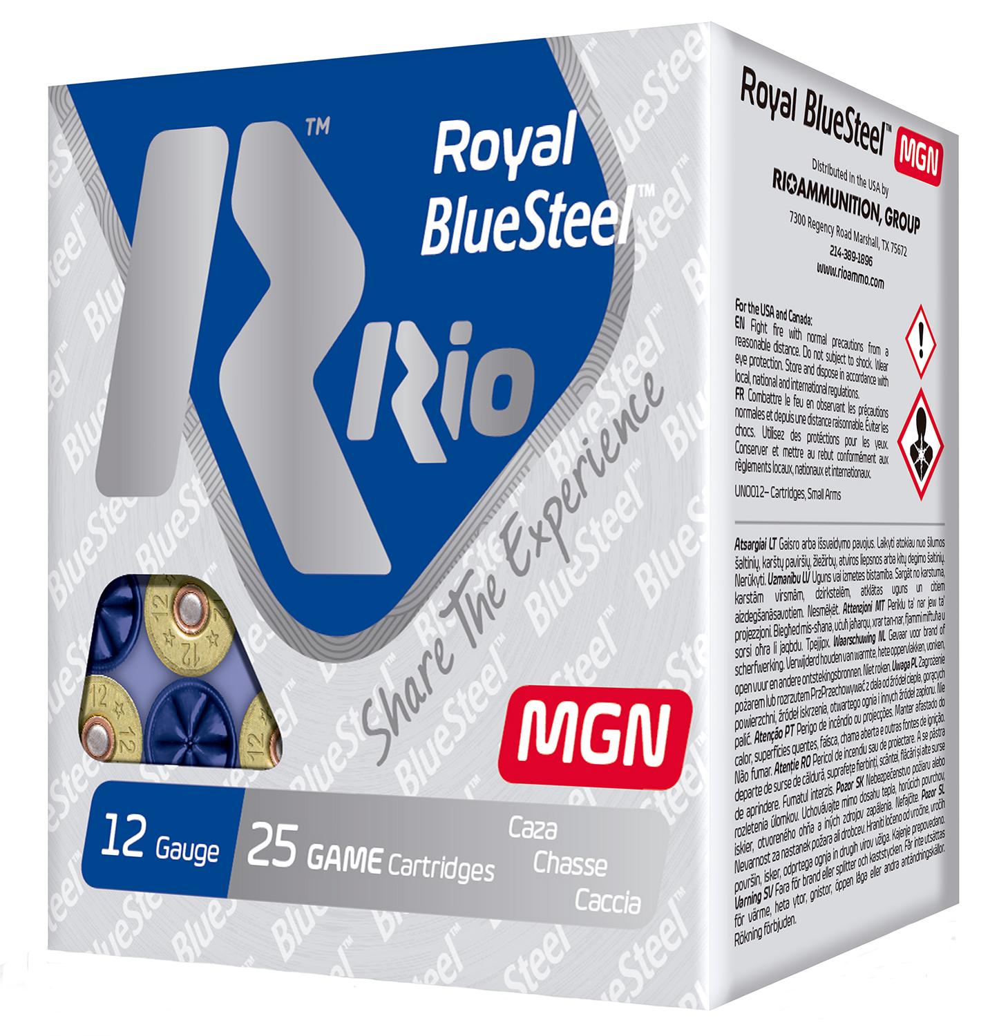 Rio Ammunition RBSM364 Royal BlueSteel 12Ga 3" 1 1/4oz 4Shot 25/Box
