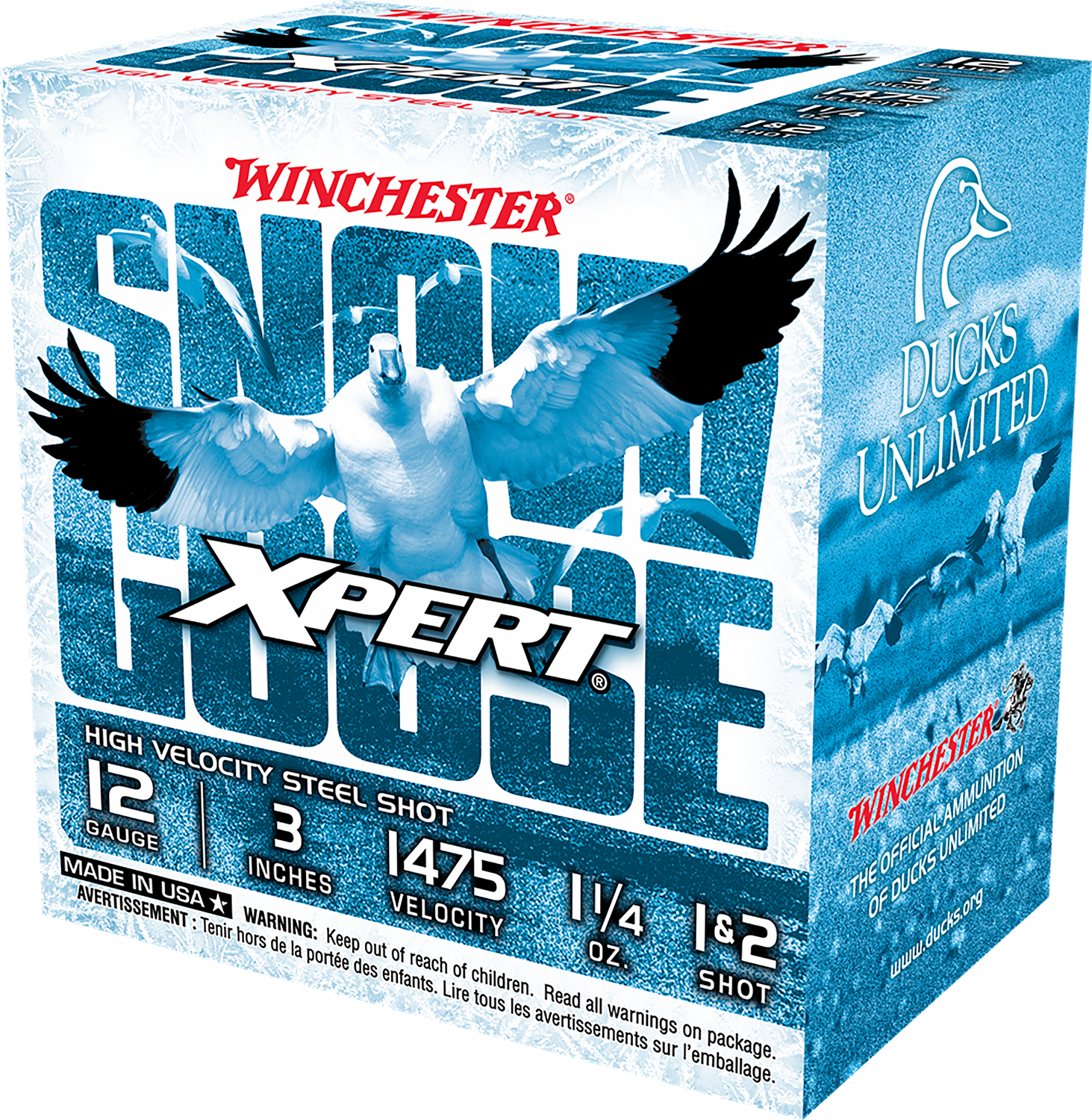 Winchester Ammo WXS12312 Xpert Snow Goose 12 Gauge 3" 1 1/4 oz 1, 2 Shot 25 Per Box/10 Cs