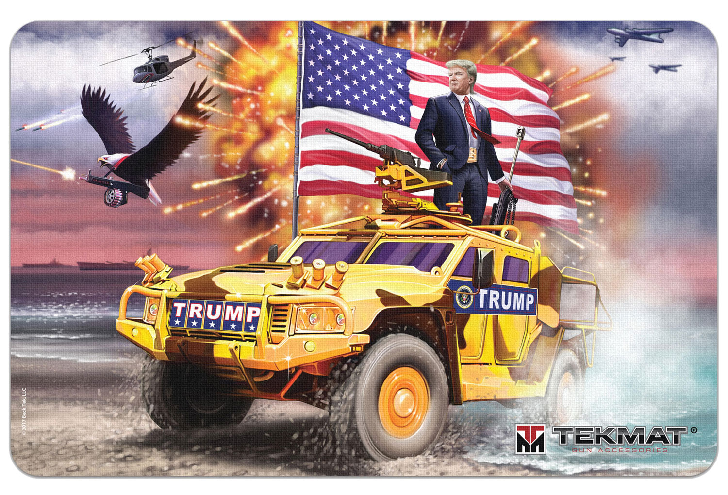 TekMat TEKR17TRUMP Trump Cleaning Mat Multi-Color Rubber 11"x17" Trump Freedom Portrait - TEKMAT - NOT APPLICABLE for sale at TheGunDock