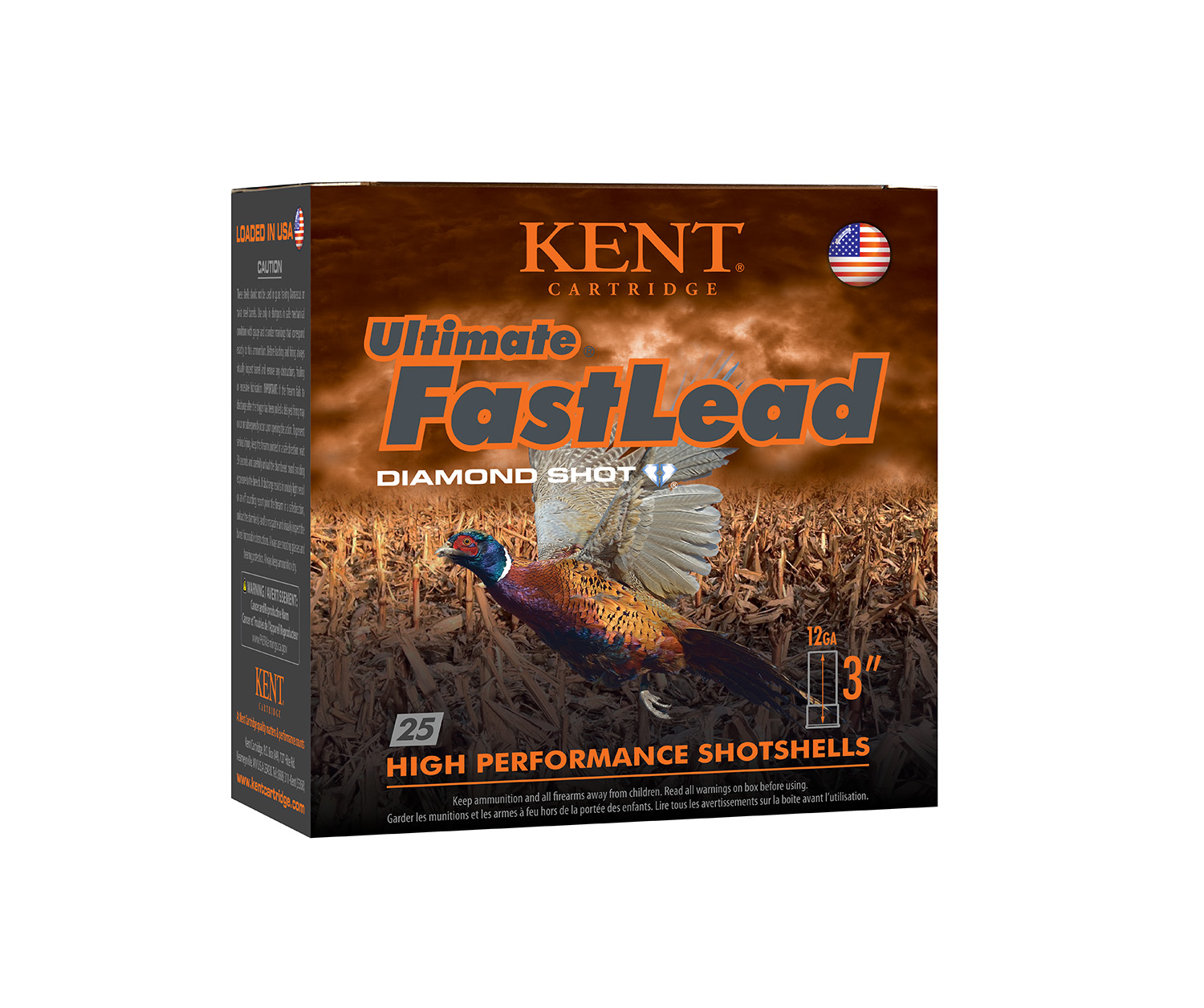 Kent Cartridge K123UFL504 Ultimate Fast Lead 12Gauge 3 1 3/4oz 4Shot 25 Per Box/10 Case