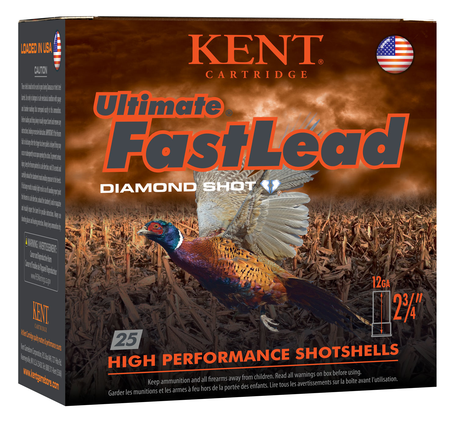Kent Cartridge K122UFL404 Ultimate Fast Lead 12Gauge 2.75 1 3/8oz 4Shot 25 Per Box/10 Case