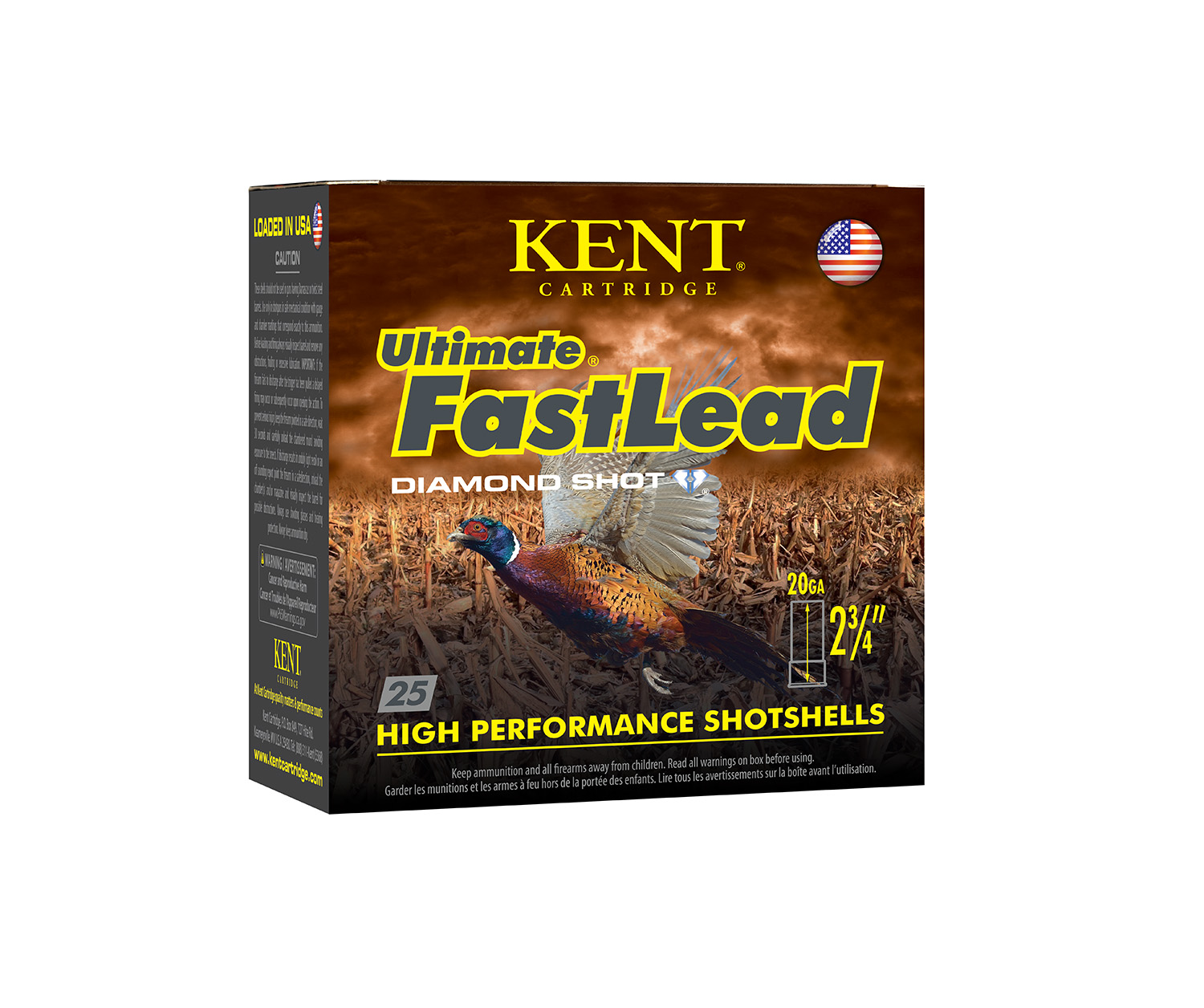 Kent Cartridge K202UFL286 Ultimate Fast Lead 20Gauge 2.75 1oz 6Shot 25 Per Box/10 Case