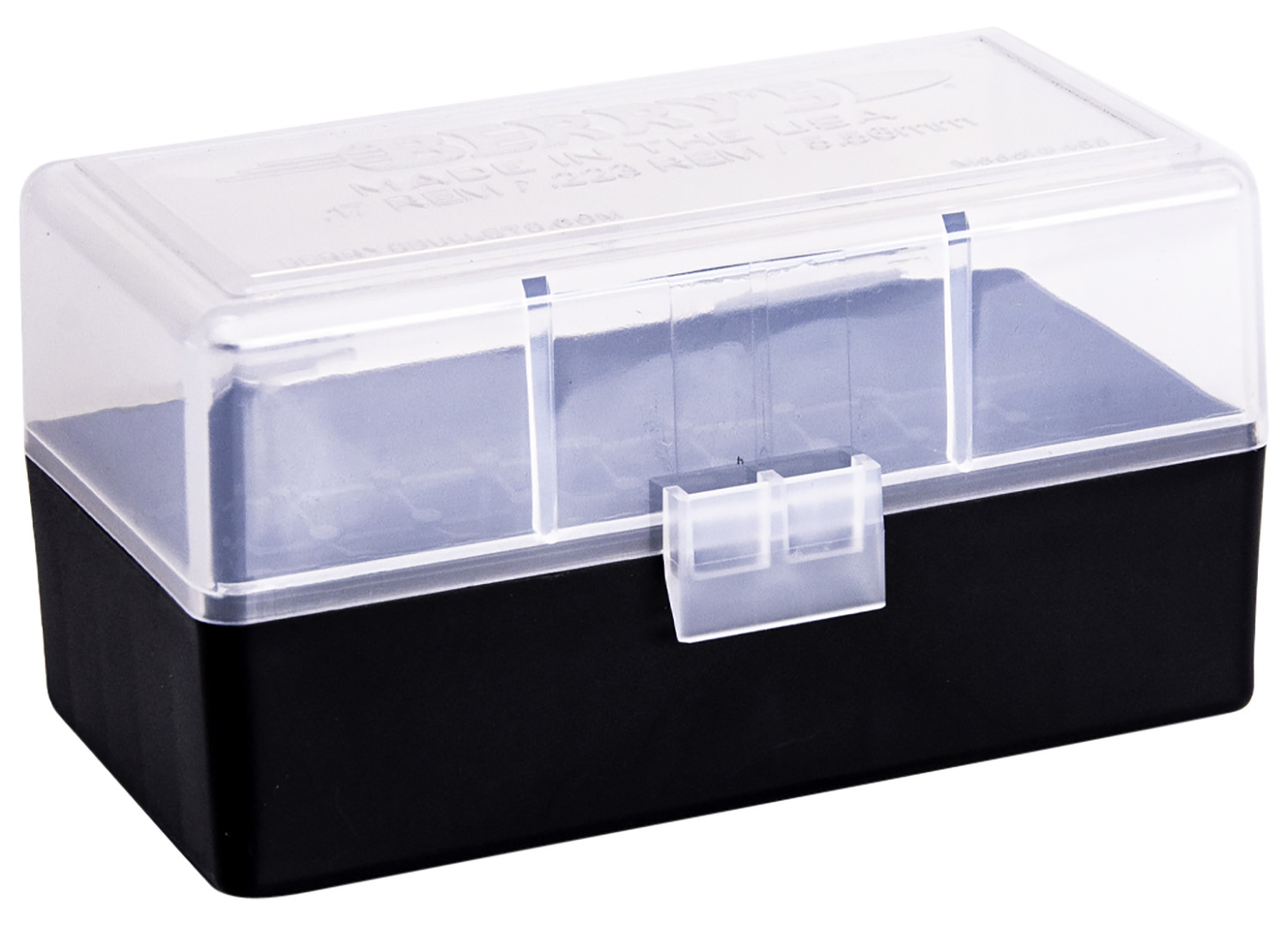 Berry's Ammo Box #405 - .223 Rem./5.56mm 50/rd Clear/Black - Berry's Mfg - 5.56x45mm NATO