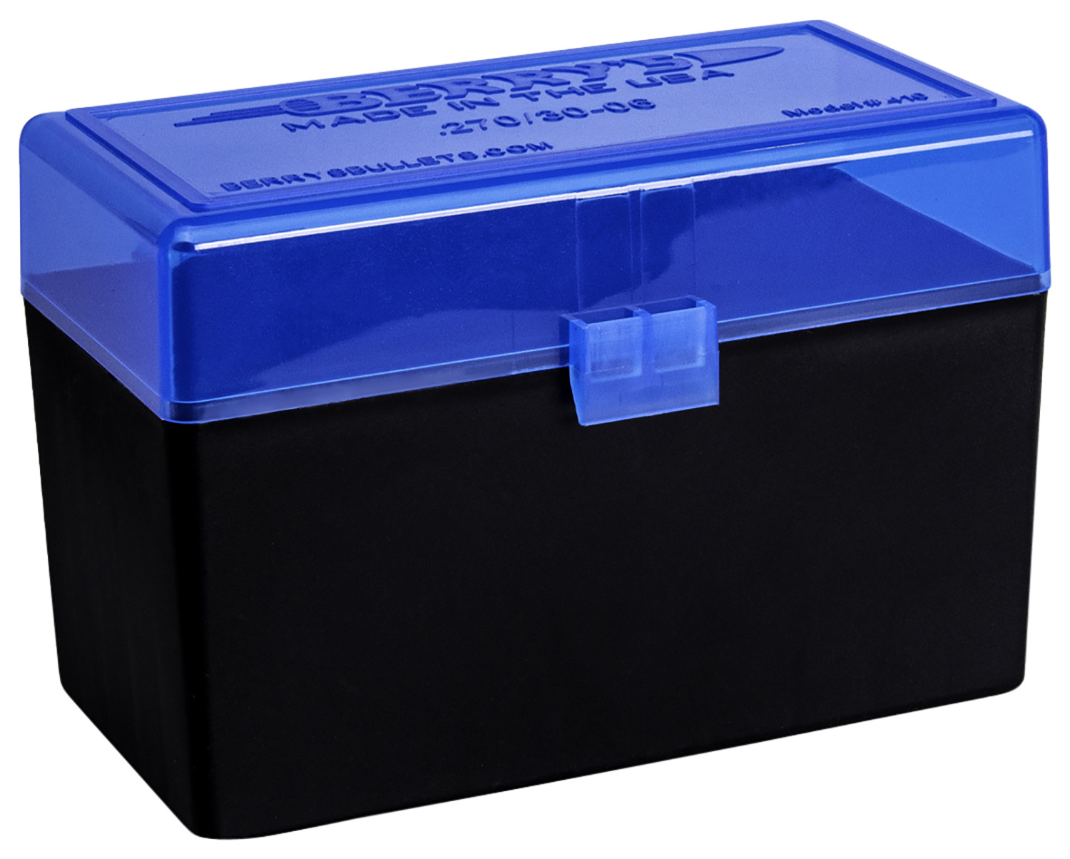 Berry's 82467 Ammo Box  243/308Win Blue/Black Polypropylene 50rd