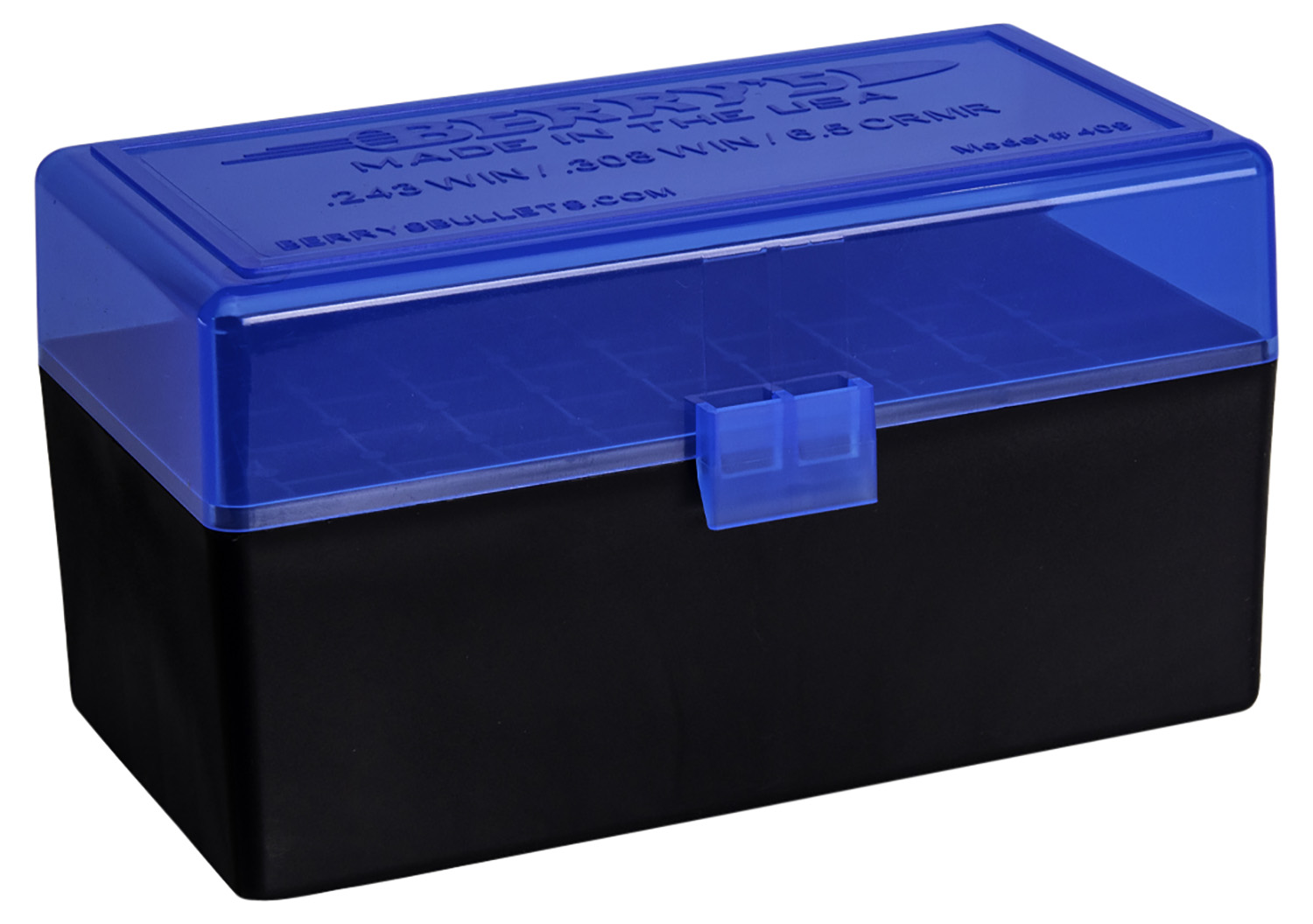 Berry's 50199 Ammo Box  270Win/30-06Springfield Blue/Black Polypropylene 50rd