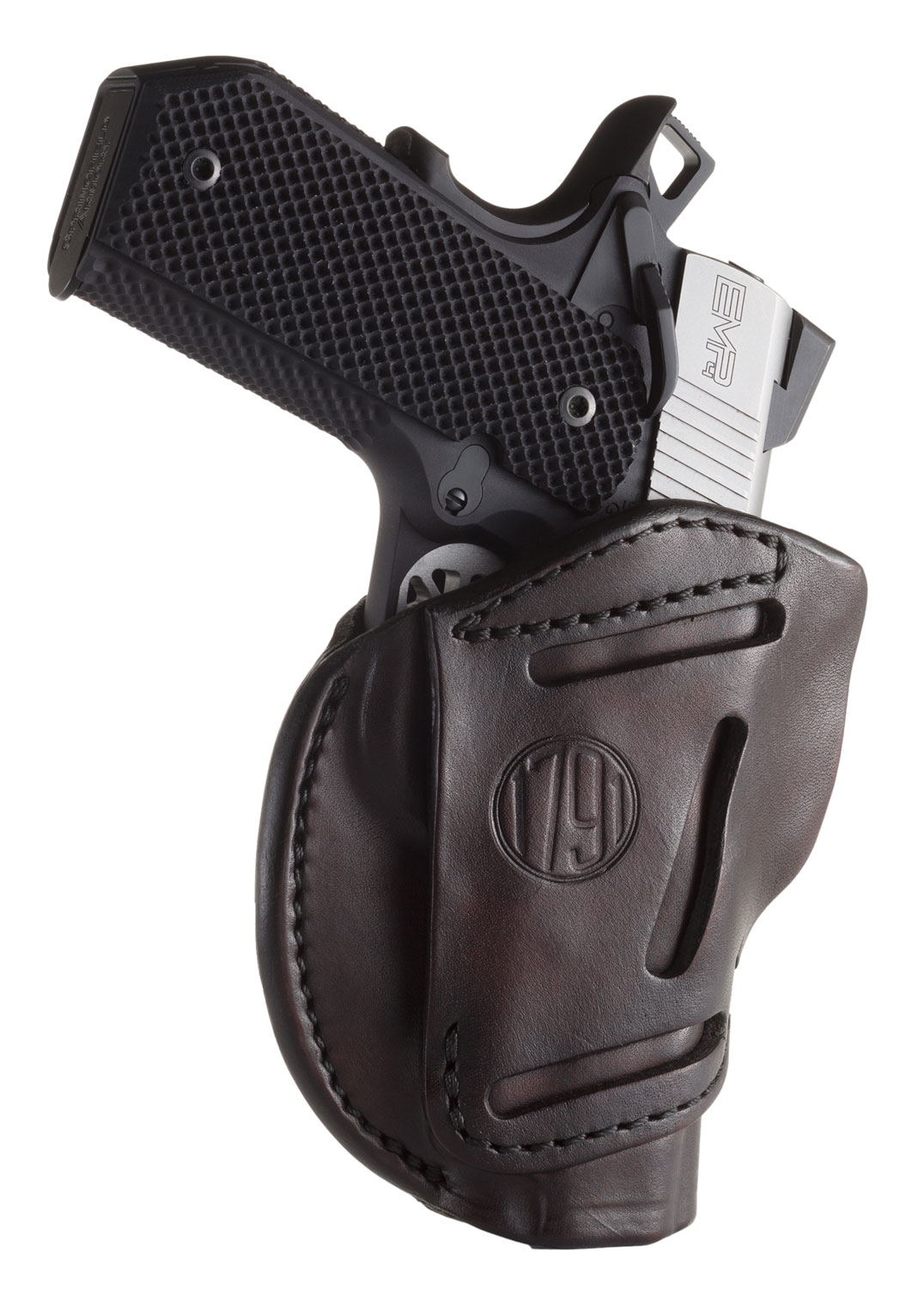 1791 Gunleather 3WH1SBRA 3-Way  IWB/OWB Size 01 Signature Brown Leather Belt Loop Fits 1911 3-4 Ambidextrous Hand