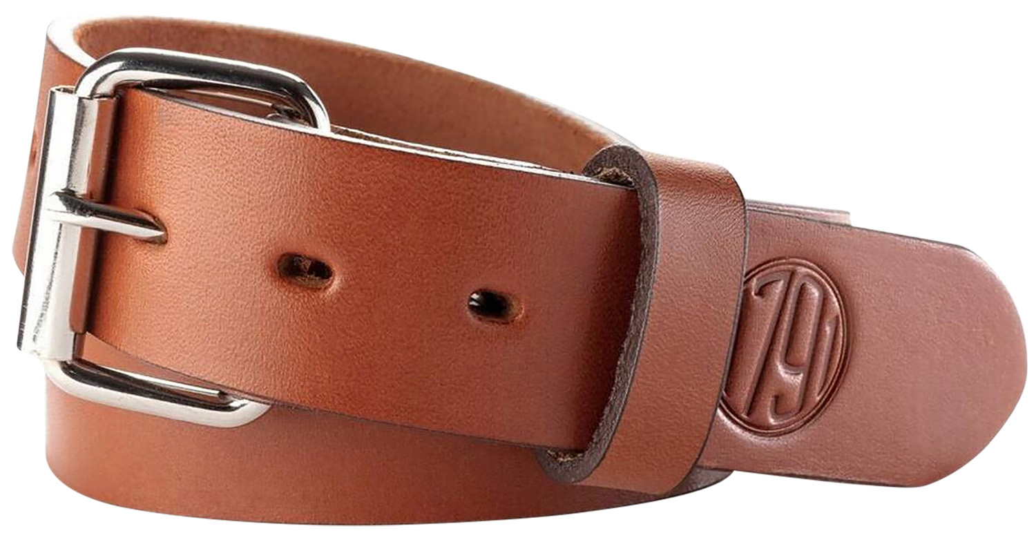 1791 Gunleather BLT013438CBRA 01  Gun Belt Classic Brown Leather 34/38 1.50 Wide Buckle Closure