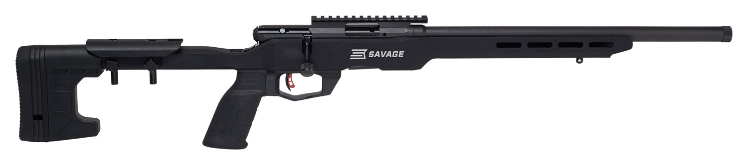 Savage Arms 70248 B Series Precision Full Size 22 LR 10+1 18" Matte Black Heavy Threaded Barrel, Matte Black Picatinny Rail Carbon Steel Receiver, Matte Black MDT ACC Chassis Aluminum Stock, Black Pol