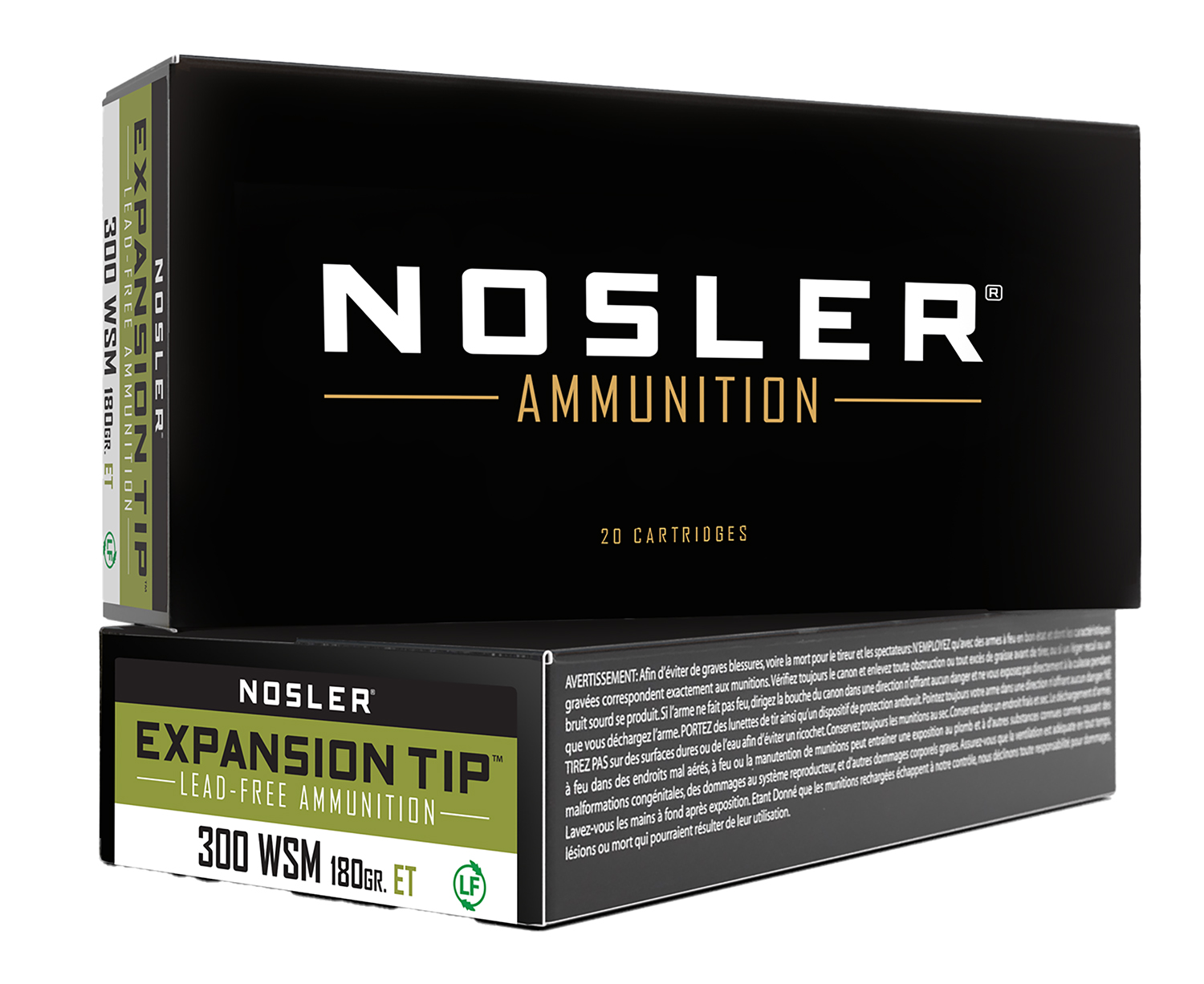 Nosler Expansion Tip Rifle Ammunition 300 WSM. 180 gr. ET SP 20 rd.