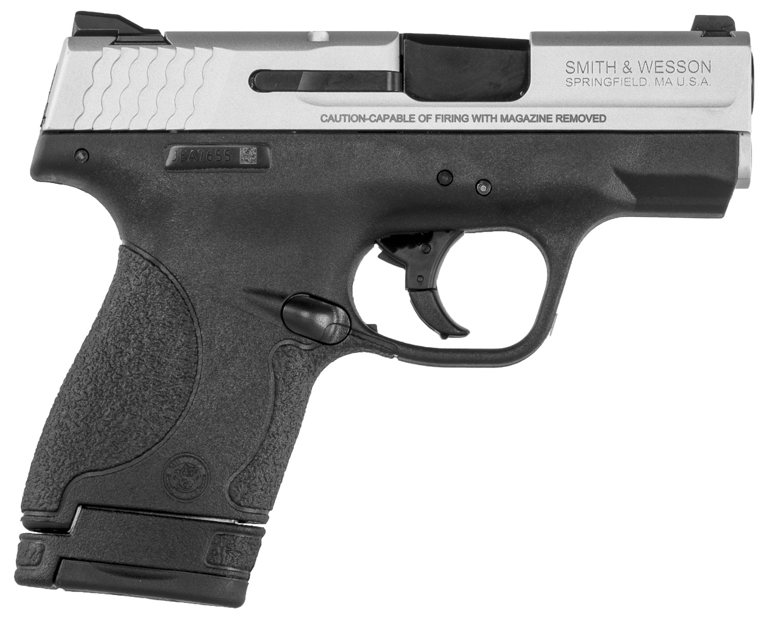 Smith & Wesson M&P Shield 9mm Luger 3.10" Barrel 7+1/8+1 Black Polymer Frame Satin Aluminum Cerakote Slide