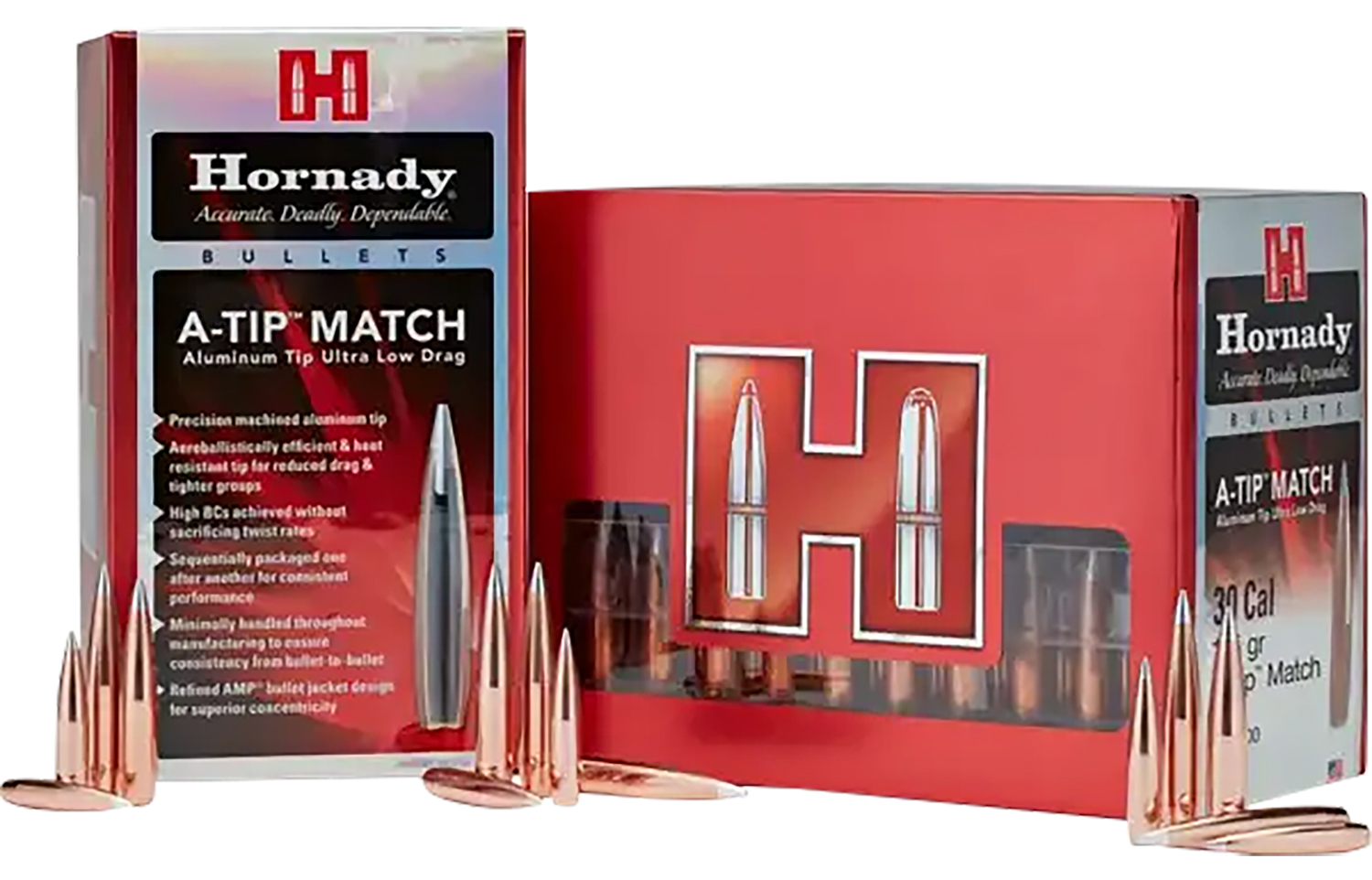 Hornady Aluminum Tip Rifle Bullets 7mm .284" 166 gr A-TIP Match 100-ct