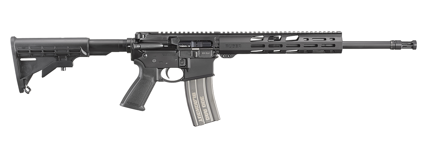 Ruger AR-556 300 Blackout 16.10 in Black 30 Round Collapsible Stock - Ruger - 300 AAC Blackout