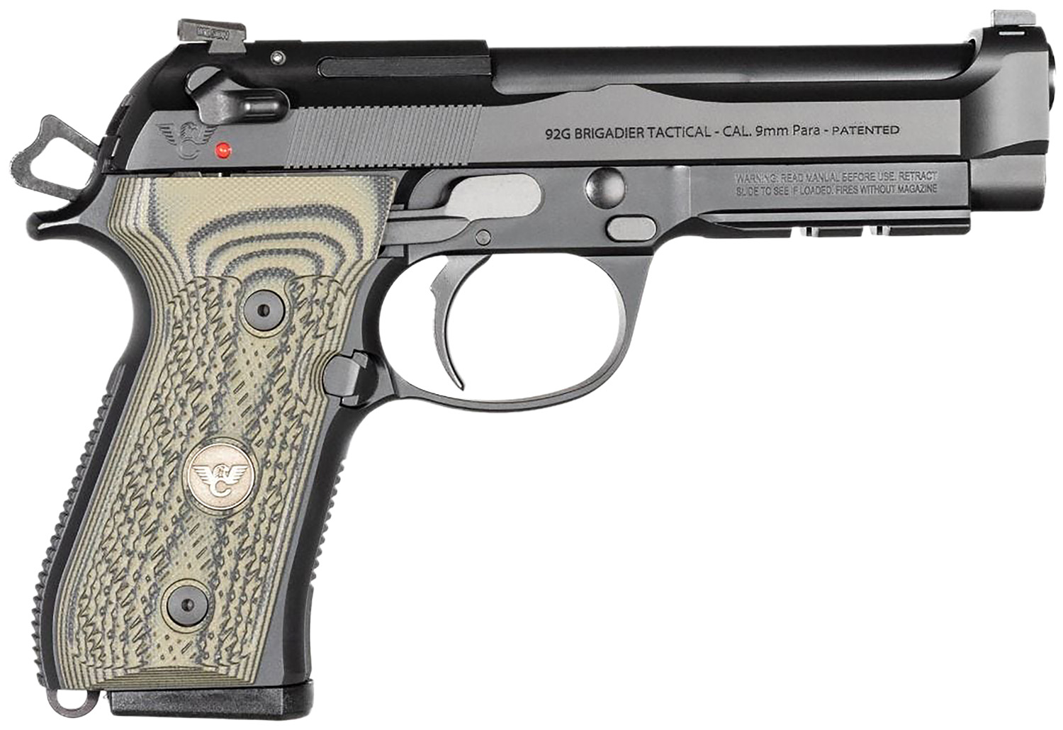 Wilson Combat BER92BRIG9 92G Brigadier Tactical 9mm 15+1 Dirty Olive G10