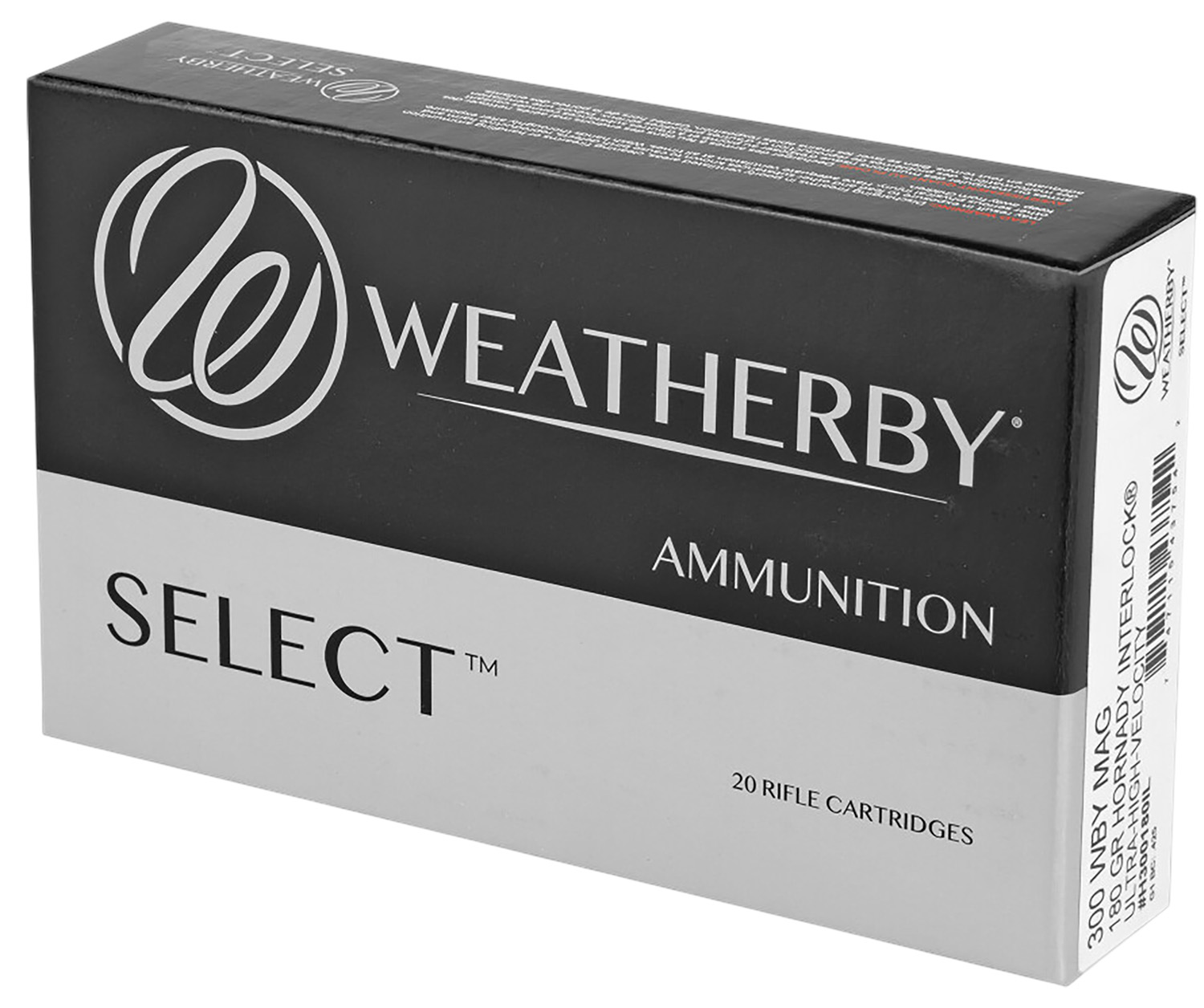 Weatherby Select 300 Wby Magnum 180 Grain Interlock 20rd Box Ammo H300180IL