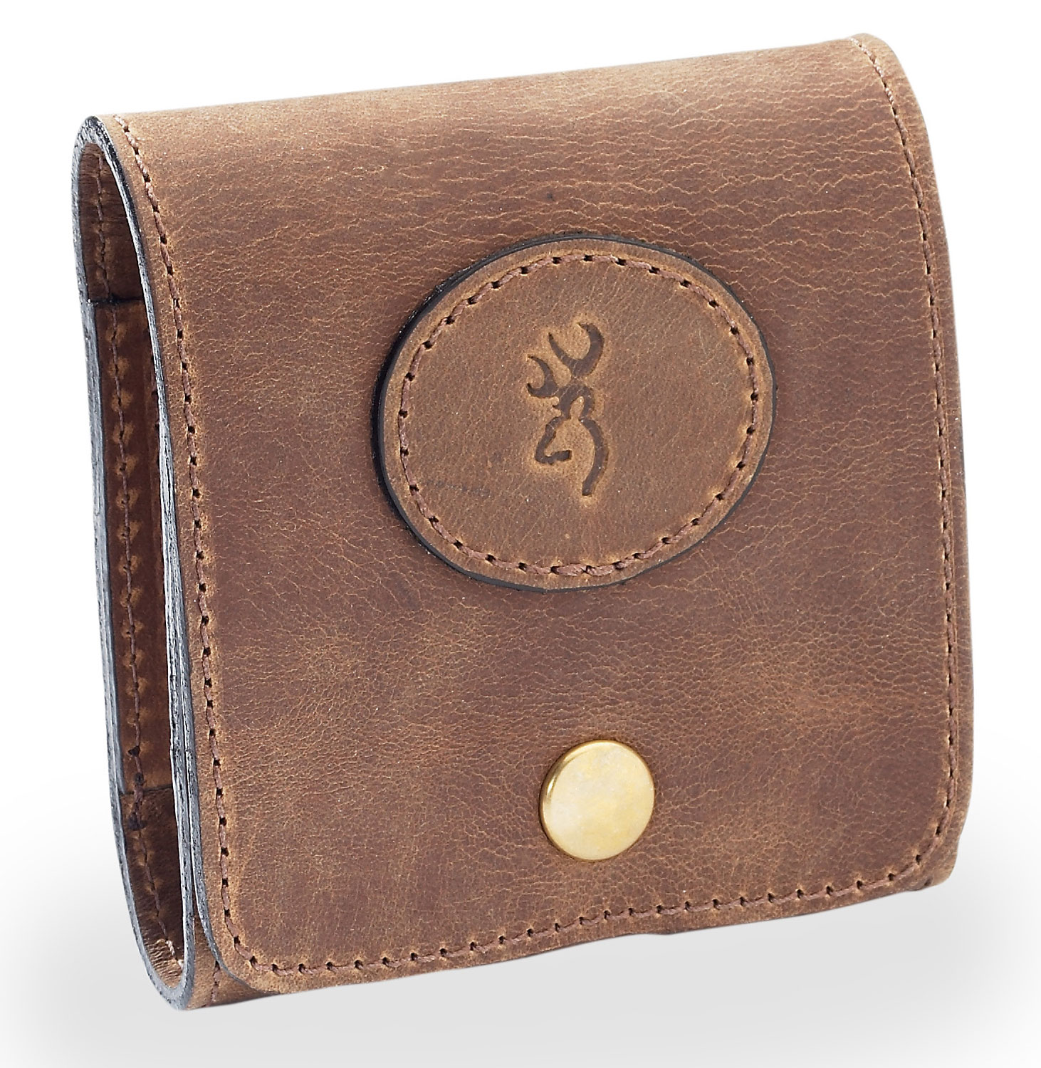 Browning Crazy Horse Leather Cartridge Case - Holds 10 Rifle Cartridges