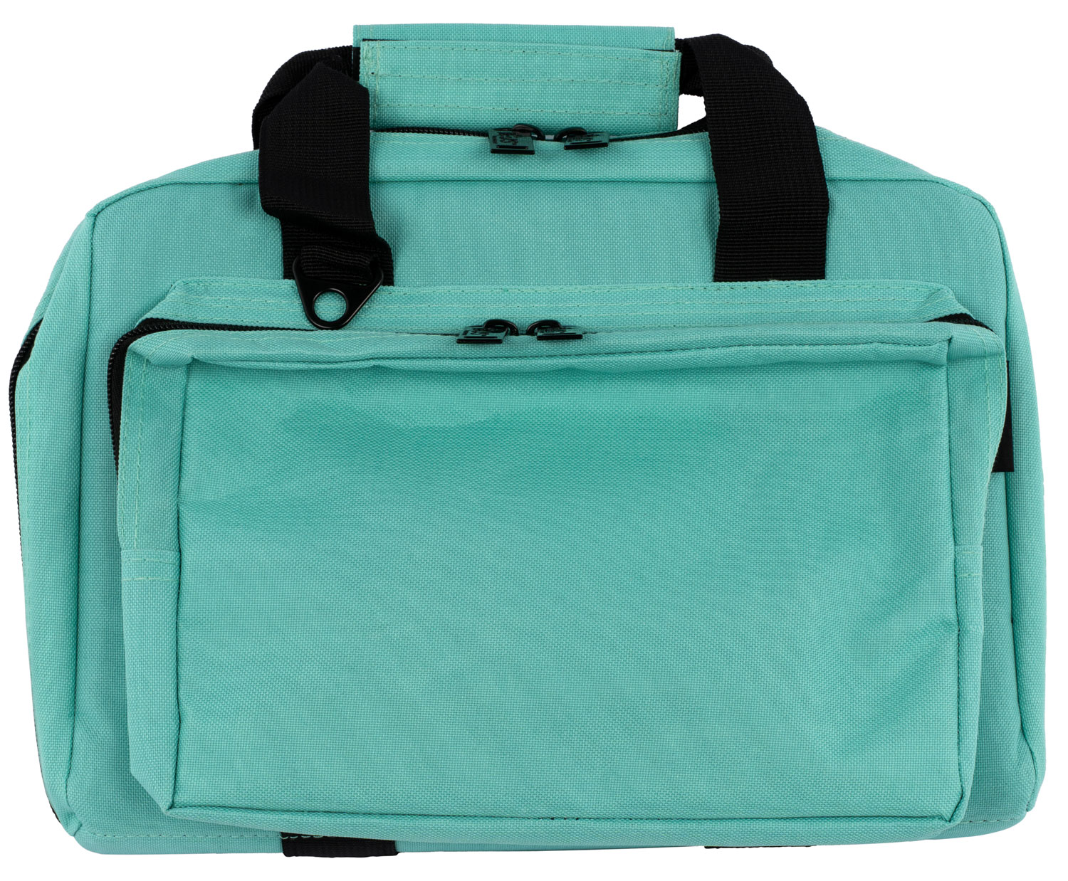 US PeaceKeeper P21102 Mini Range Bag Water Resistant Robin's Egg Blue 600D Polyester with 8 Mag Pockets, Lockable Zippers & Wraparound Handles 12.75 L x 8.75 H x 3 D Exterior Dimensions