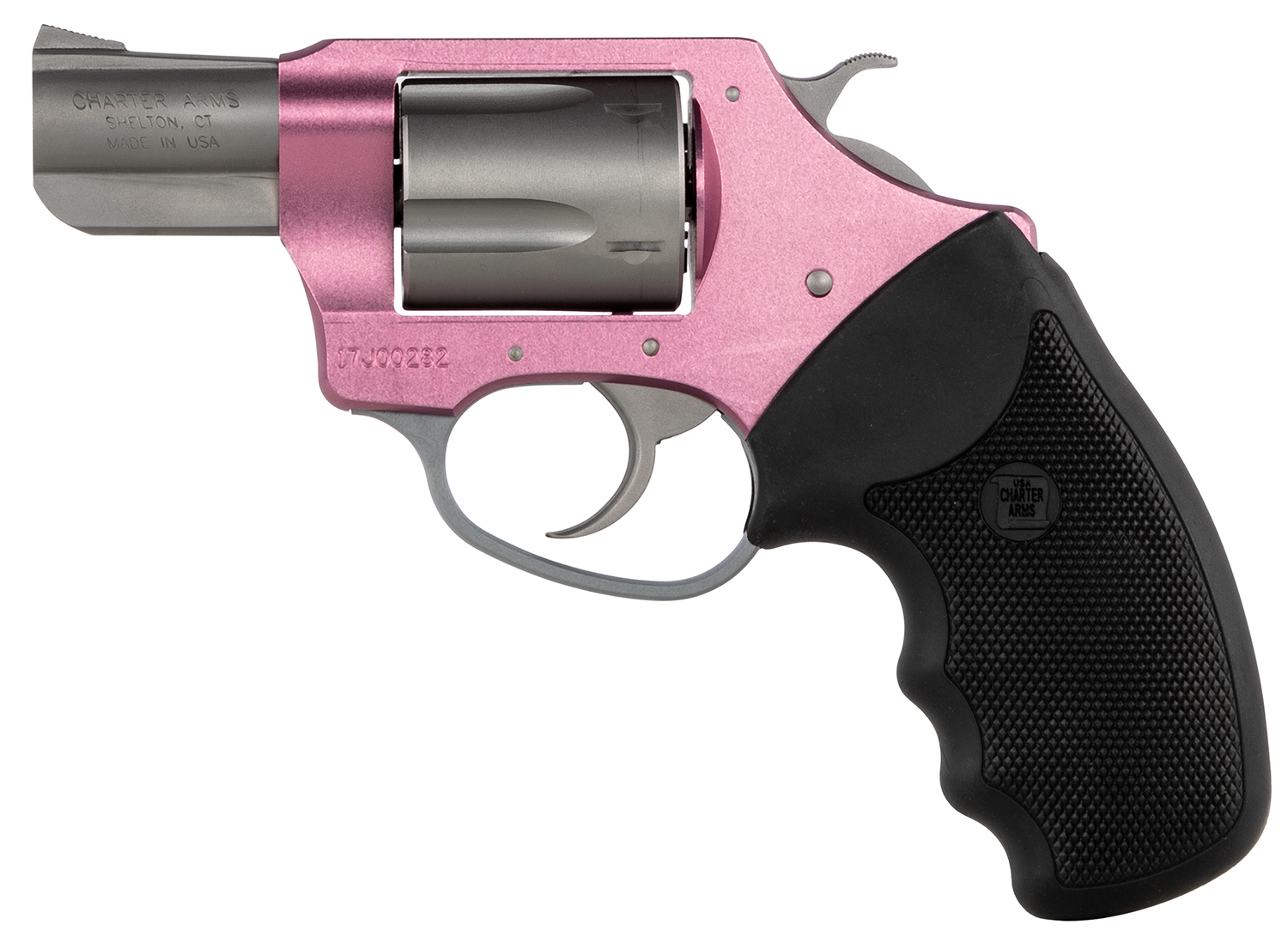 Charter Arms Pink Lady Southpaw .38 Spl +P Revolver: Lightweight, Left-Handed, 2-Inch Barrel, 5-Round Capacity, Aluminum Frame, Two-Tone Pink/Matte Finish