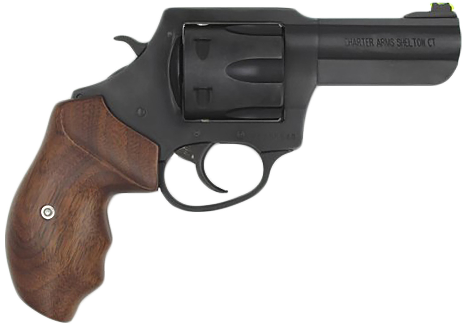 Charter Arms 63526 Professional  357 Mag 6 Shot 3 Black Nitride Steel Barrel & Cylinder, Black Nitride Stainless Steel Frame, Black Finger Grooved Rubber Grip, Exposed Hammer