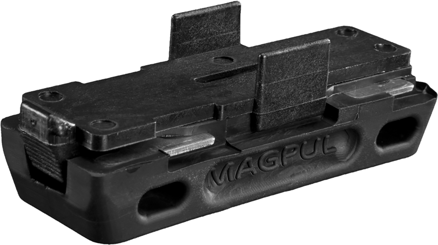 Magpul MAG024-BLK L-Plate  made of Stainless Steel with Overmolded Santoprene Rubber & Black Finish for 5.56x45mm NATO USGI 30-Round Aluminum Magazines 3 Per Pack