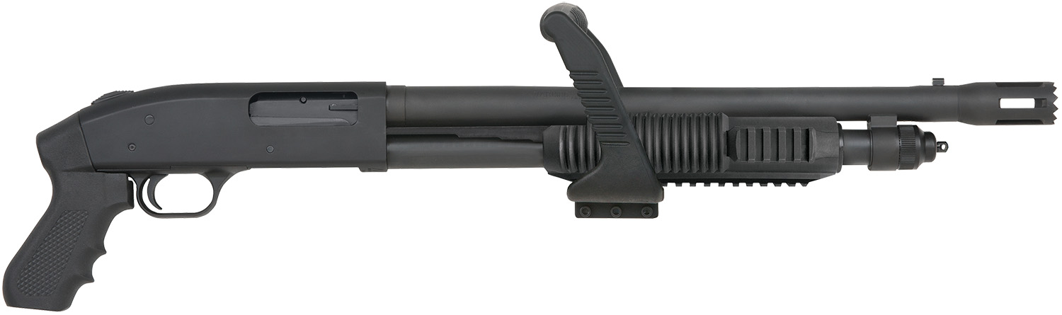 Mossberg 50692 590 Chainsaw 12 Gauge 5+1 3 18.50 Stand-Off Barrel, Matte Blued Metal Finish, Synthetic Pistol Grip Stock, Railed Forend, Removeable Top Handle