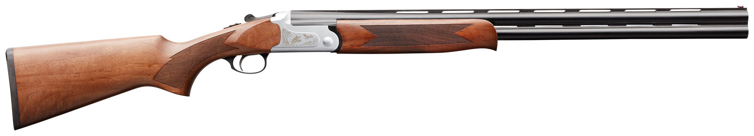 Charles Daly 930197 202  Full Size 12 Gauge Break Open 3 2rd 28 Blued Vent Rib Barrel, Silver Engraved Steel Receiver, Fixed Walnut Wood Stock