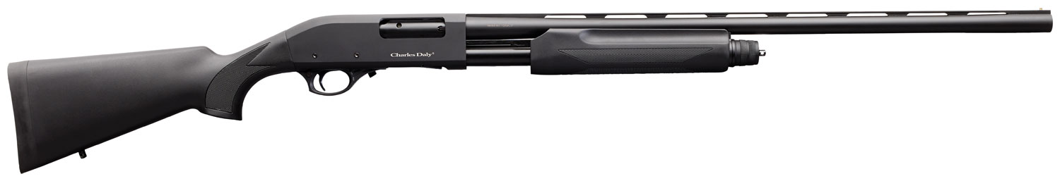 Charles Daly 930198 301  12 Gauge 3 4+1 28 Vent Rib Blued Barrel, Black Anodized Aluminum Receiver, Black Synthetic Stock, Auto Ejection, Includes 3 Chokes