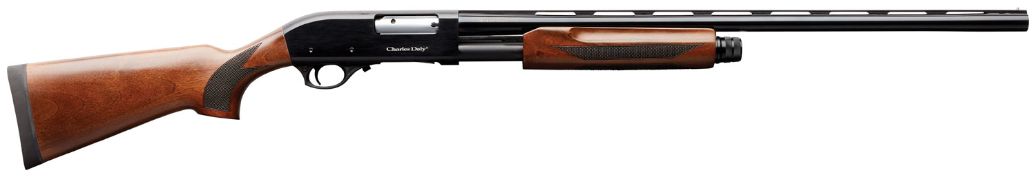 Charles Daly 930199 301  12 Gauge 3 4+1 28 Vent Rib Blued  Barrel, Black Anodized Aluminum Receiver, Checkered Gloss Wood Stock & Forend, Auto Ejection,  Includes 3 Choke Tubes
