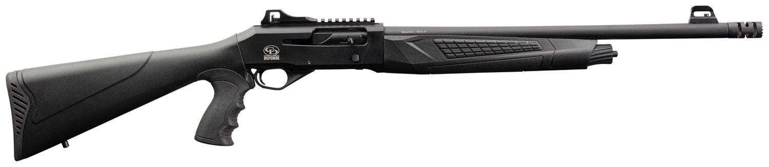Charles Daly 930229 601 Tactical Full Size 12 Gauge Semi-Auto 3 4+1 18.50 Black Steel Barrel, Black w/Picatinny Rail Aluminum Receiver, Fixed w/Pistol Grip Black Synthetic Stock