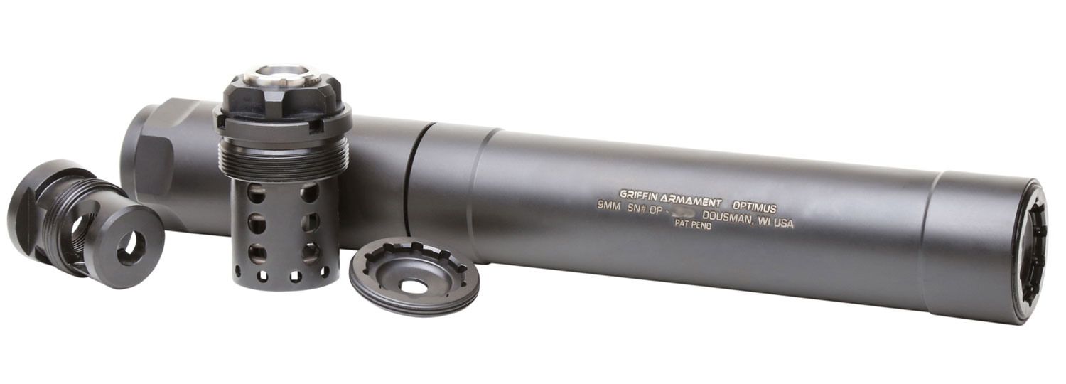 Griffin Armament Optimus 9 Suppressor - Black Multi-Caliber