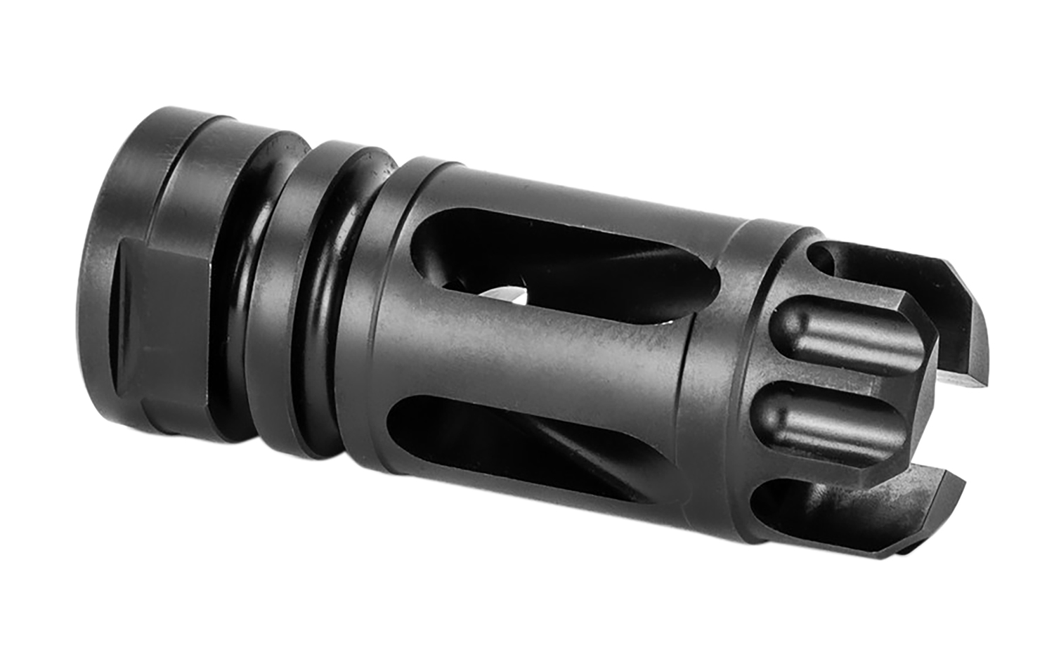 Griffin Armament XHP556FC Gate-LOK Flash Comp Black Nitride 17-4 Stainless Steel with 1/2-28 tpi Threads, 2.21 OAL & .863 Diameter for 5.56x45mm NATO  M4SD, M4SDK, M4SD2 & 30SD Series Silencers