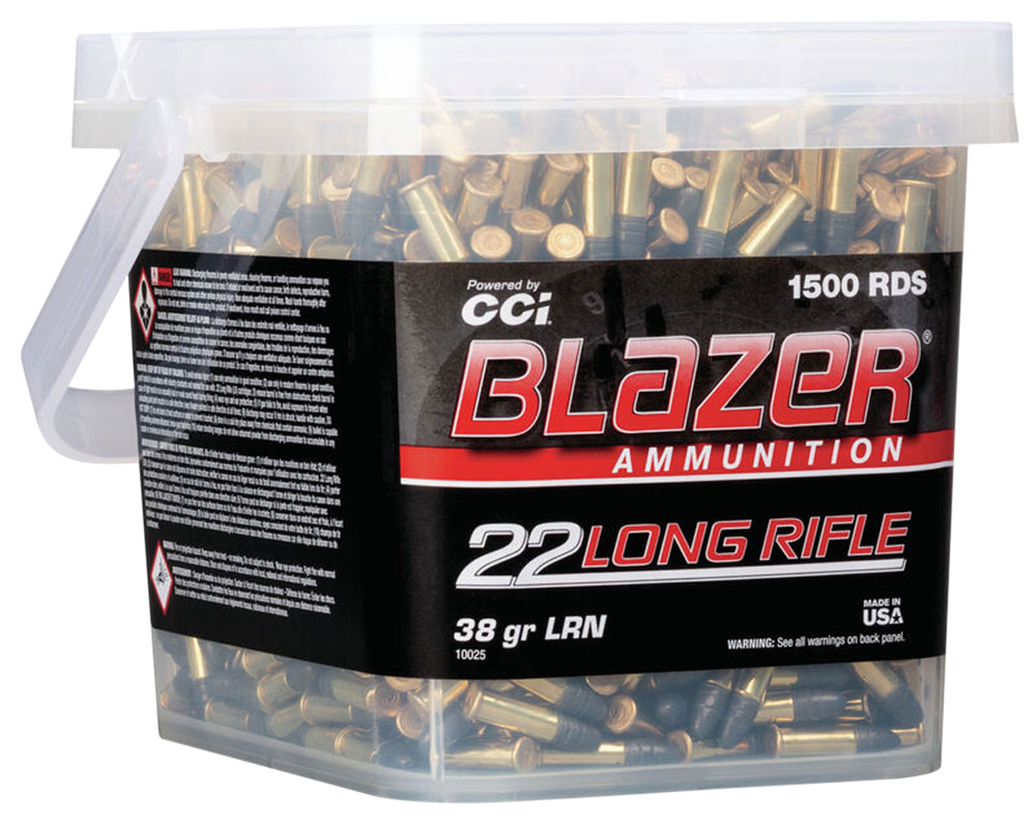 CCI 10025 Blazer Rimfire 22 LR 38 Gr Lead Round Nose/ 1500 Per Box